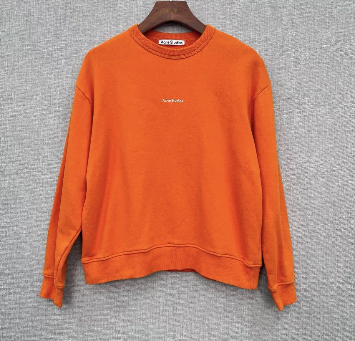 Acne Studios Acne Studios Orange Print Logo Hoodie / Sweatshirt Size US M / EU 48-50 / 2 - 1 Thumbnail