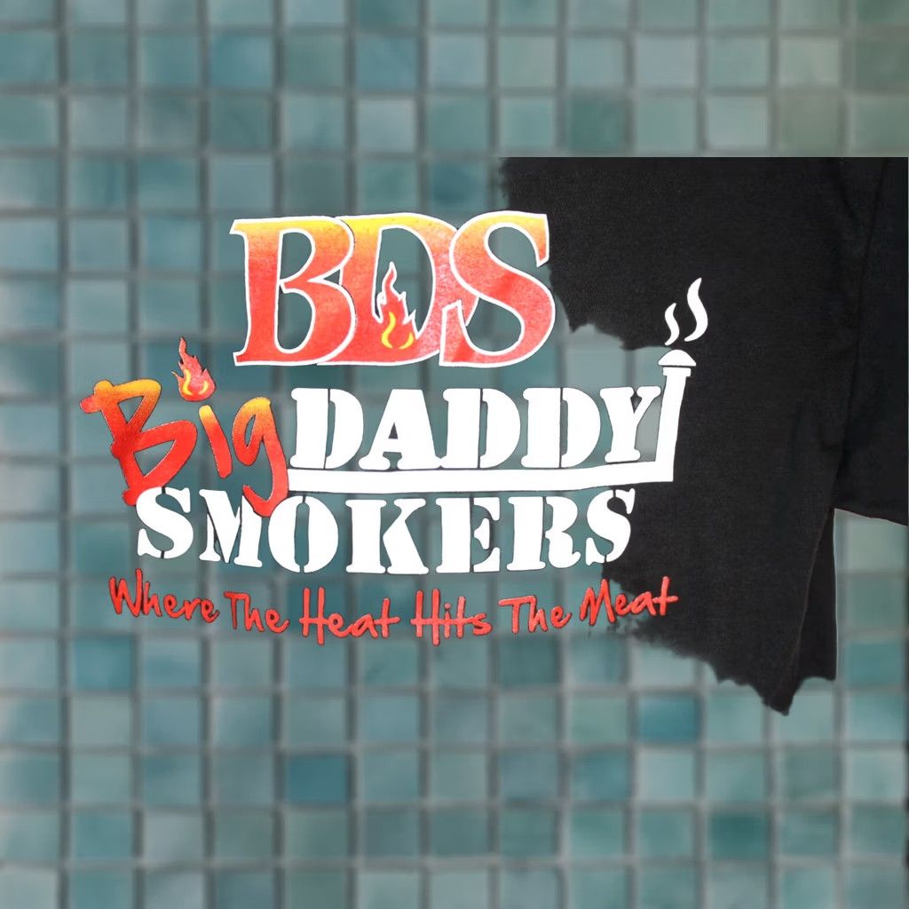 Vintage Big Daddy Smokers Where the Heat Hit's The Heat Hits The Meat Black T-shirt L Mens Regular Short Sleeve Crew Neck 100% Cotton BDS Size US L / EU 52-54 / 3 - 1 Thumbnail