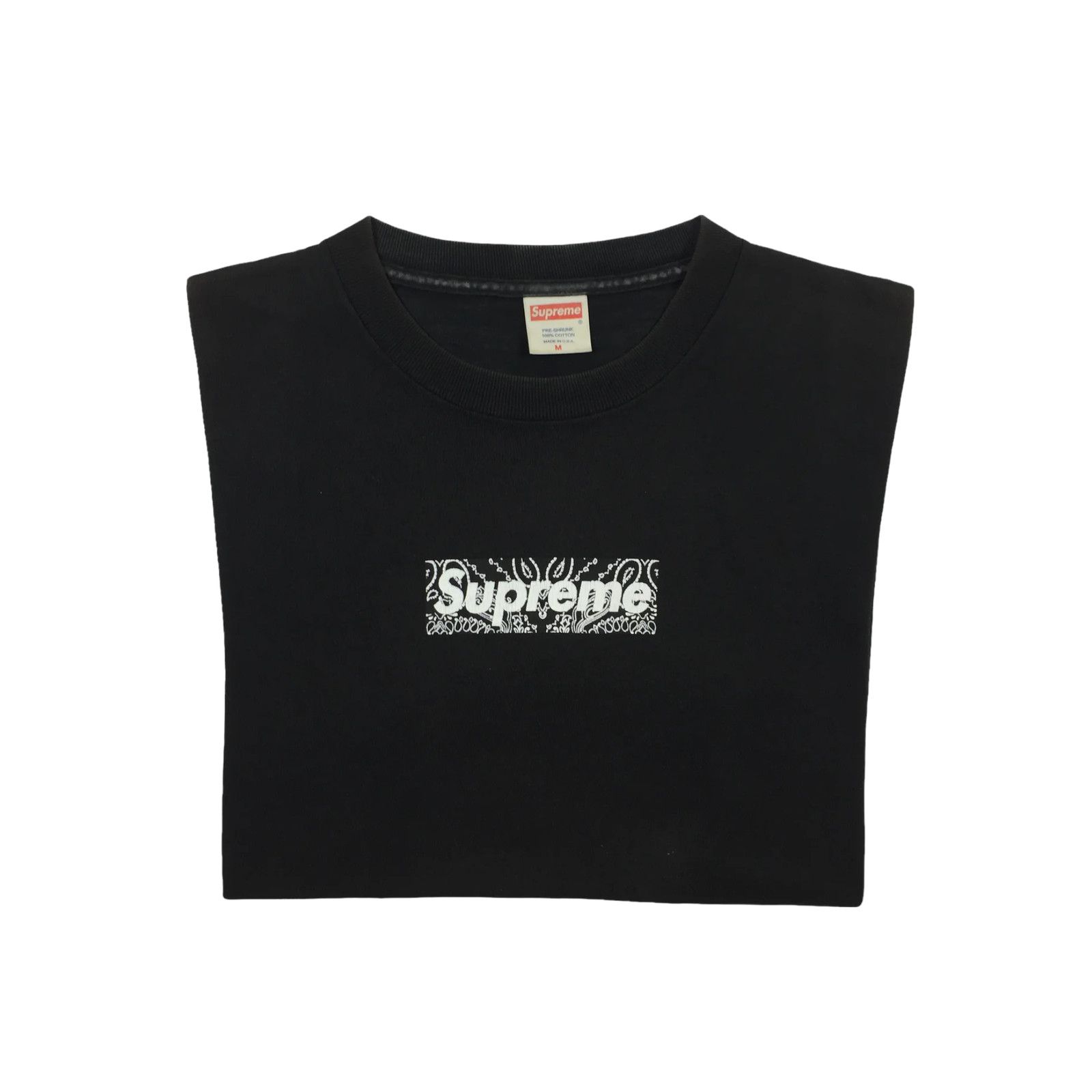 新品タグSupreme Bandana Box Logo Tee Black M Supreme Bandana Box Logo Tee Black Men's - FW19 - US