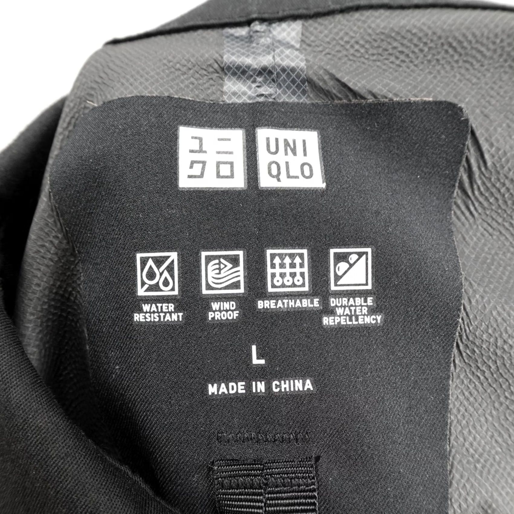 Uniqlo UNIQLO Coat Mens Large Black Water Resistant Trench Rain Coat Snap Up Breathable Size US L / EU 52-54 / 3 - 6 Thumbnail
