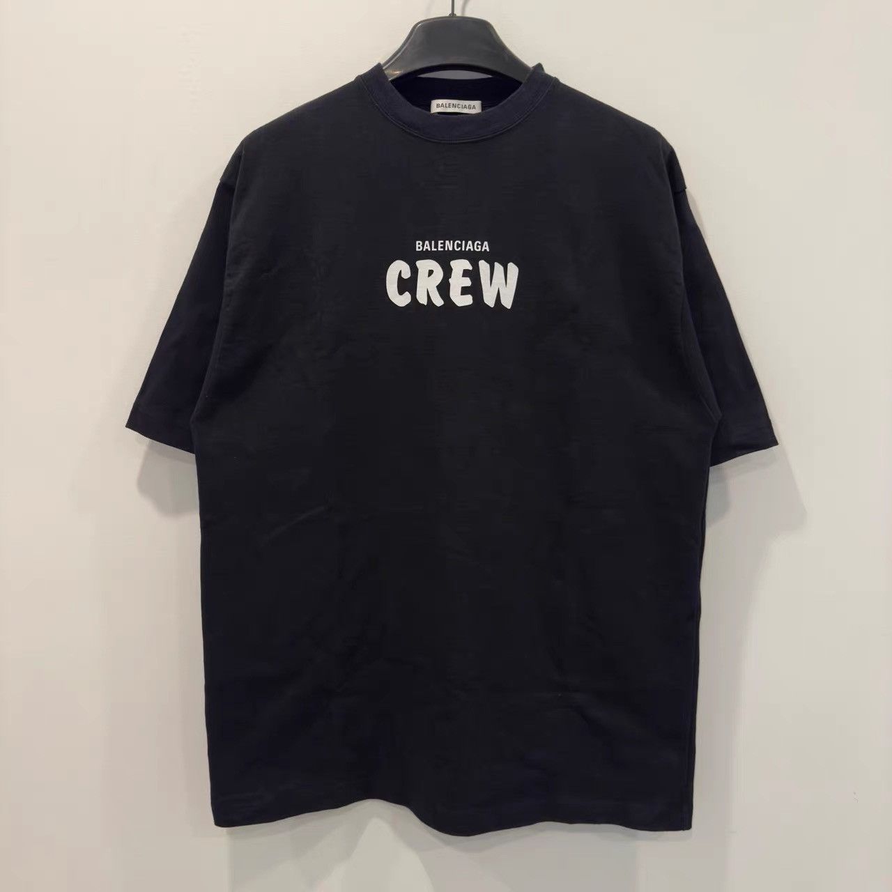 Balenciaga Balenciaga Black Crew Short Sleeve K28 Size US S / EU 44-46 / 1 - 1 Thumbnail
