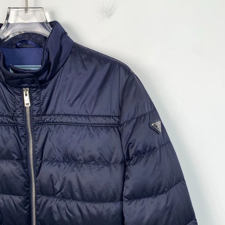 Prada Prada Dark blue triangle zipper down jacket 2502-Nextarrow Size US S / EU 44-46 / 1 - 3 Thumbnail