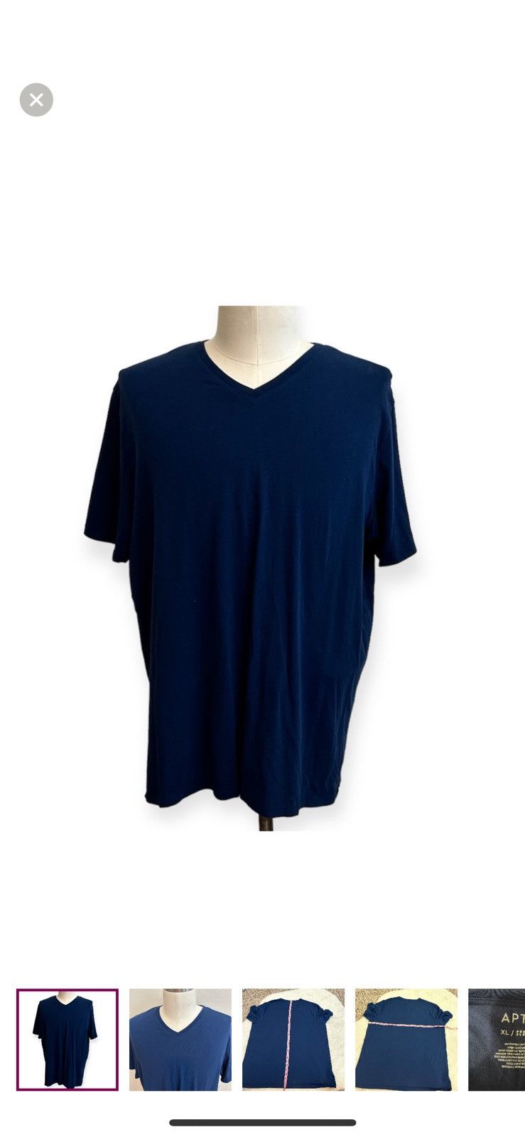 Apt. 9 Apt 9 XL blue v neck tee Size US XL / EU 56 / 4 - 1 Thumbnail
