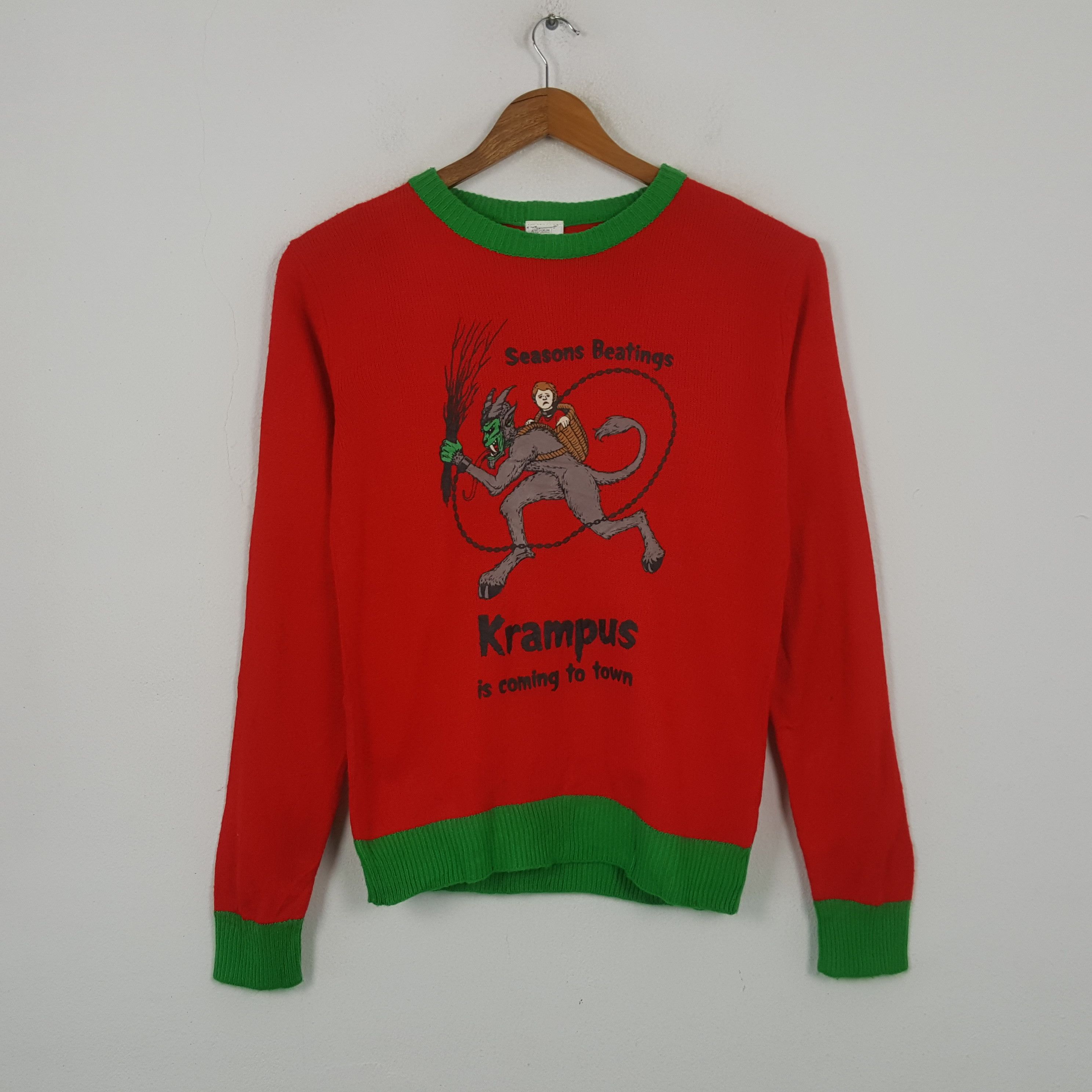 Vintage Vintaga Krampus Season Beanting Brand Sweatshirt RR5 Size US M / EU 48-50 / 2 - 1 Thumbnail