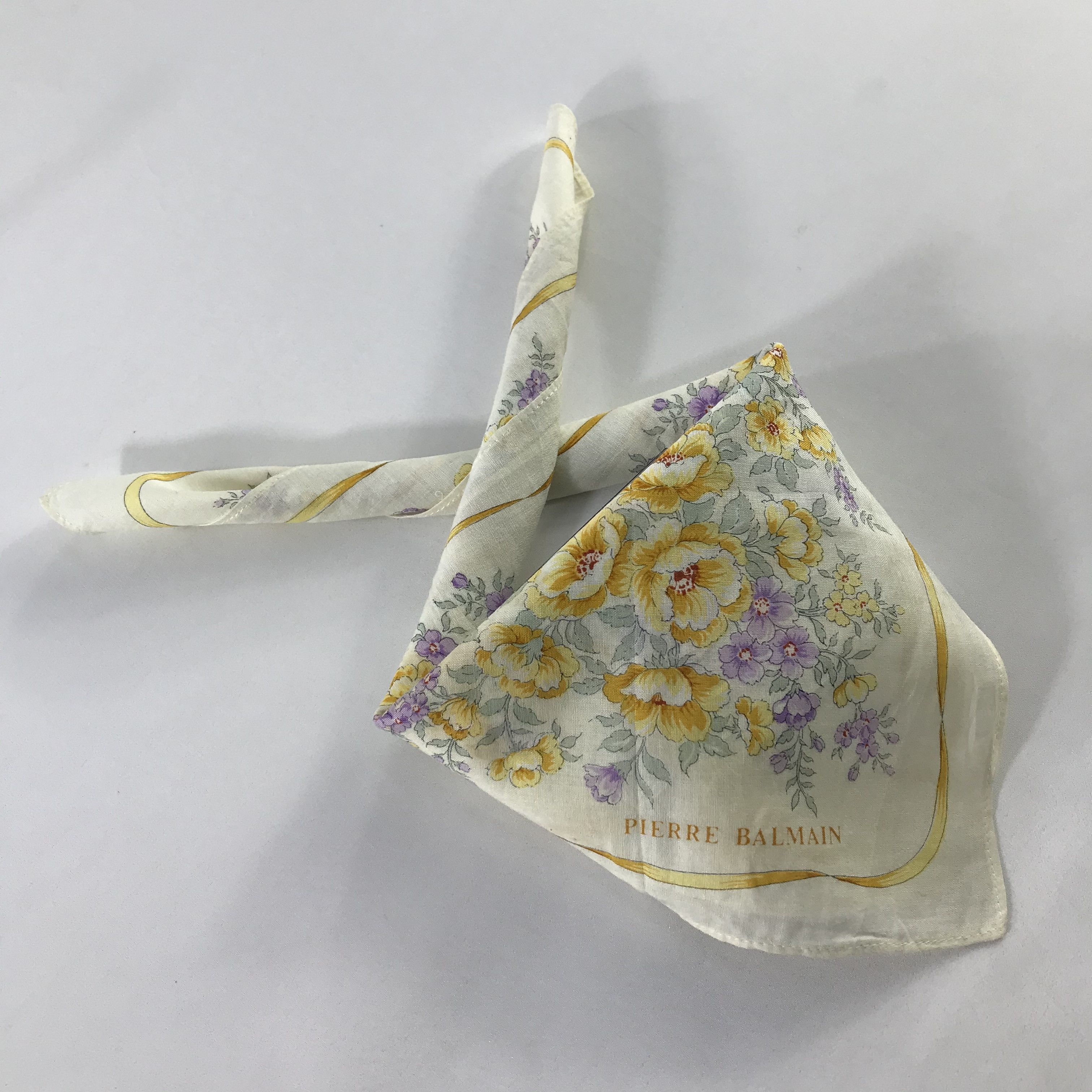 Pierre Balmain × Vintage Pierre Balmain Bandana / Handkerchief / Neckerchief - S1164 Size ONE SIZE - 4 Thumbnail