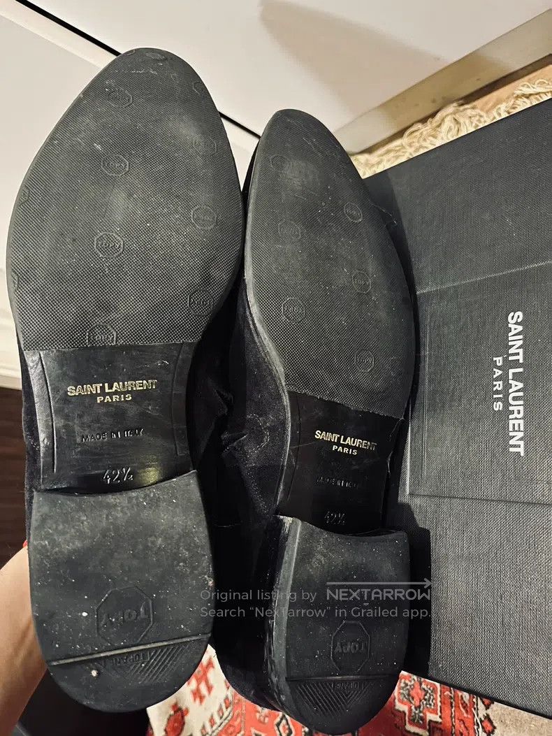 Saint Laurent Paris Saint Laurent Paris Black Suede Zipper Boots Chelsea Boots Size US 9 / EU 42 - 7 Thumbnail