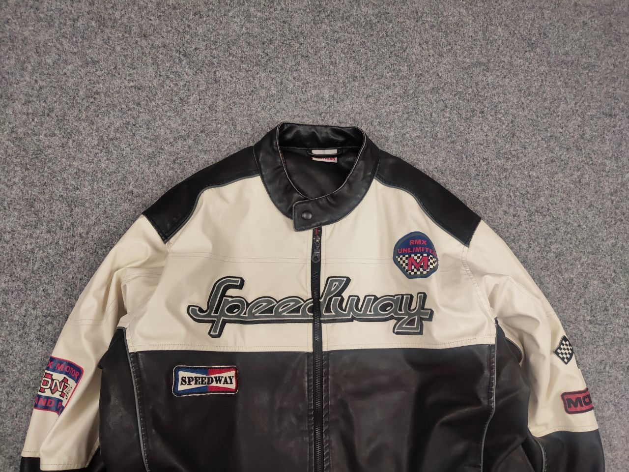 Vintage Vintage Speedway Monza Racing Moto Leather Style Jacket Size US XL / EU 56 / 4 - 4 Thumbnail