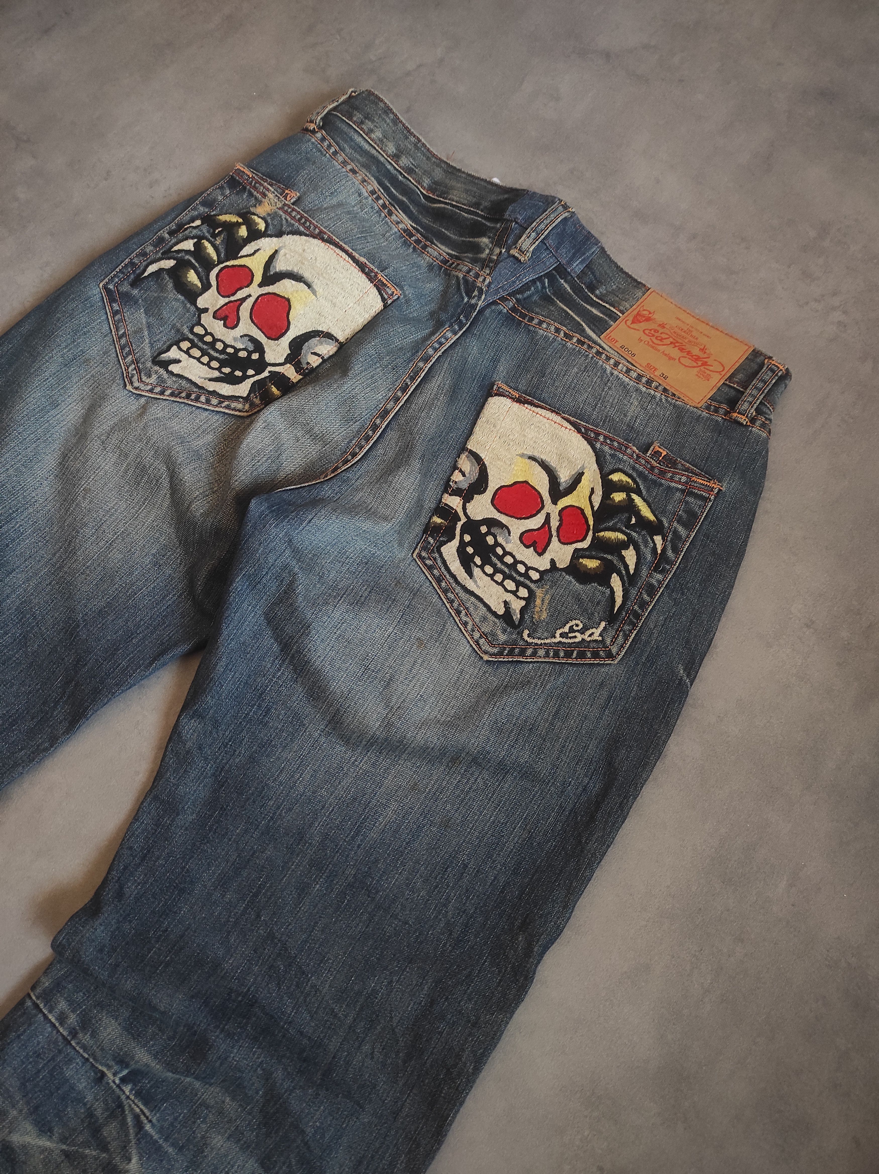 Ed Hardy Ed Hardy vintage denim jeans 32x34 skull spider y2k 00s Size US 32 / EU 48 - 2 Thumbnail