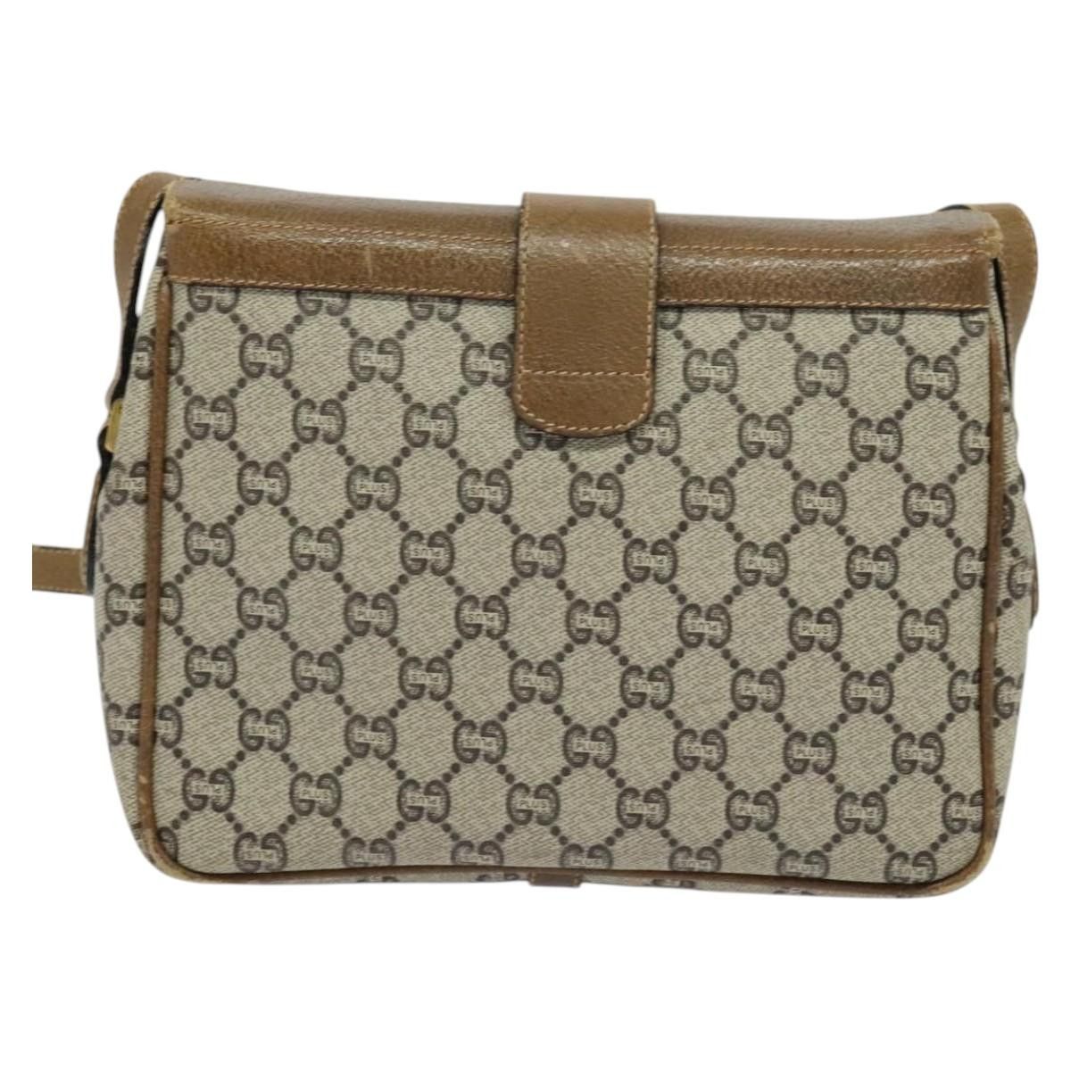 Gucci GUCCI GG Plus Supreme Shoulder Bag Pvc Leather Beige Gold Size ONE SIZE - 2 Thumbnail