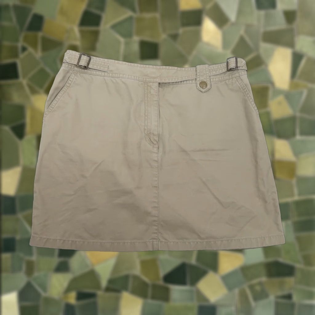 Vintage VINTAGE The Limited Khaki Tan Chino Mini Skirt 12 Womens 90s Cute Casual Short Cotton Retro Fall Spring Summer Rise Mid Size 34" / US 12 / IT 48 - 1 Thumbnail