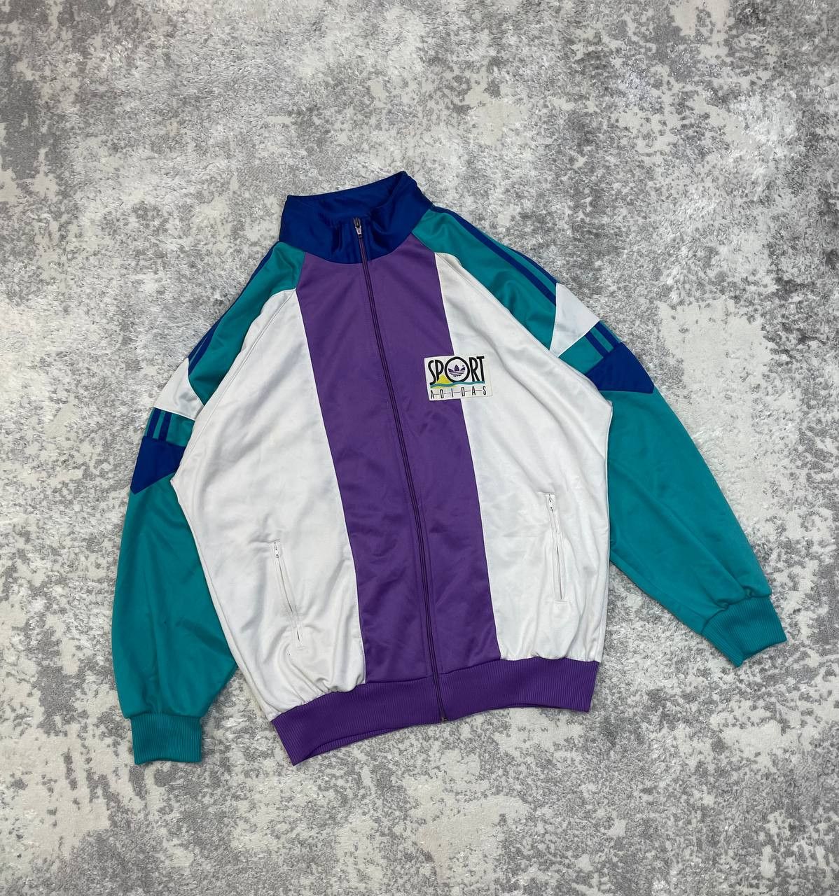 Adidas Vintage Adidas Sport Track Jacket 80s 90s Trefoil Logo Size US L / EU 52-54 / 3 - 2 Thumbnail