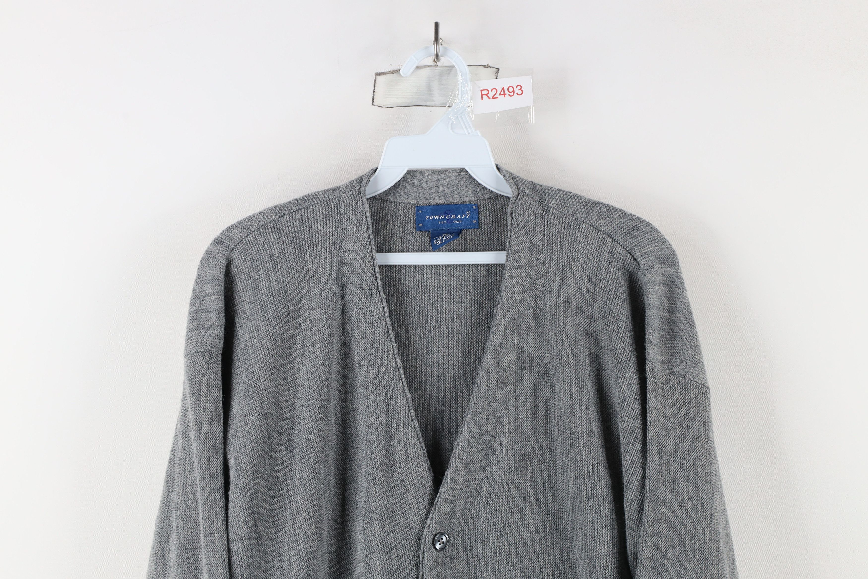 Vintage Vintage 90s Streetwear Cardigan Sweater Heather Gray USA Size US XL / EU 56 / 4 - 2 Thumbnail