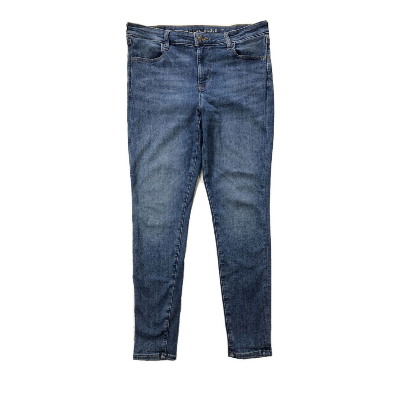 American Eagle Outfitters American Eagle Next Level Jegging Size 14 L Blue Denim Jeans Size 36" / US 14 / IT 50 - 2 Thumbnail