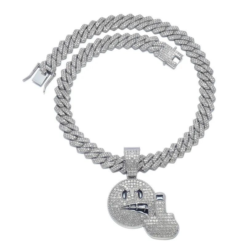 Vintage Hip Hop Pendant Diamond Cuban Link Chain Size ONE SIZE - 1 Preview