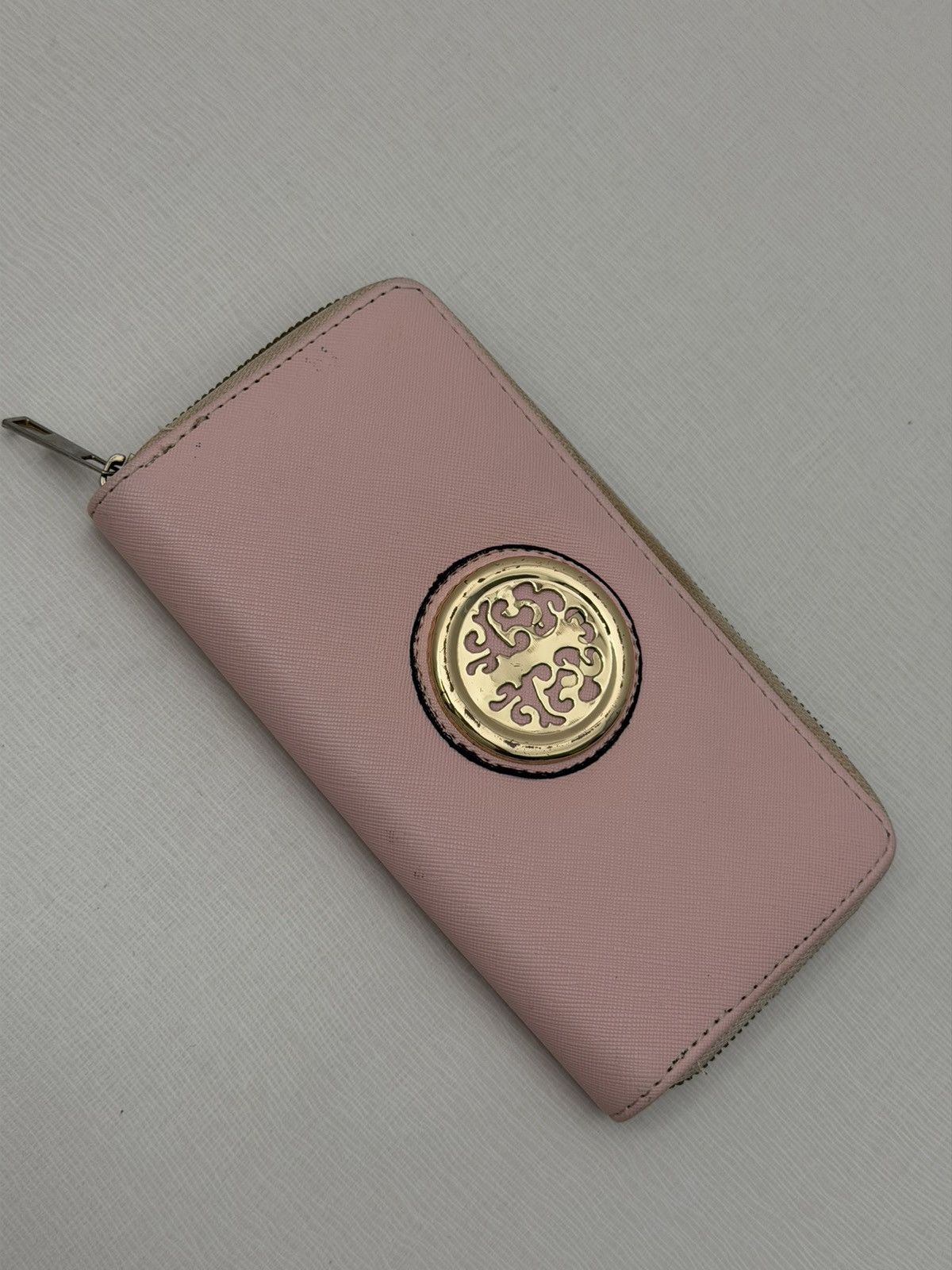 Tory Burch ToryBurch Pink Saffiano Leather ZipAround Continental Wallet Size ONE SIZE - 1 Thumbnail