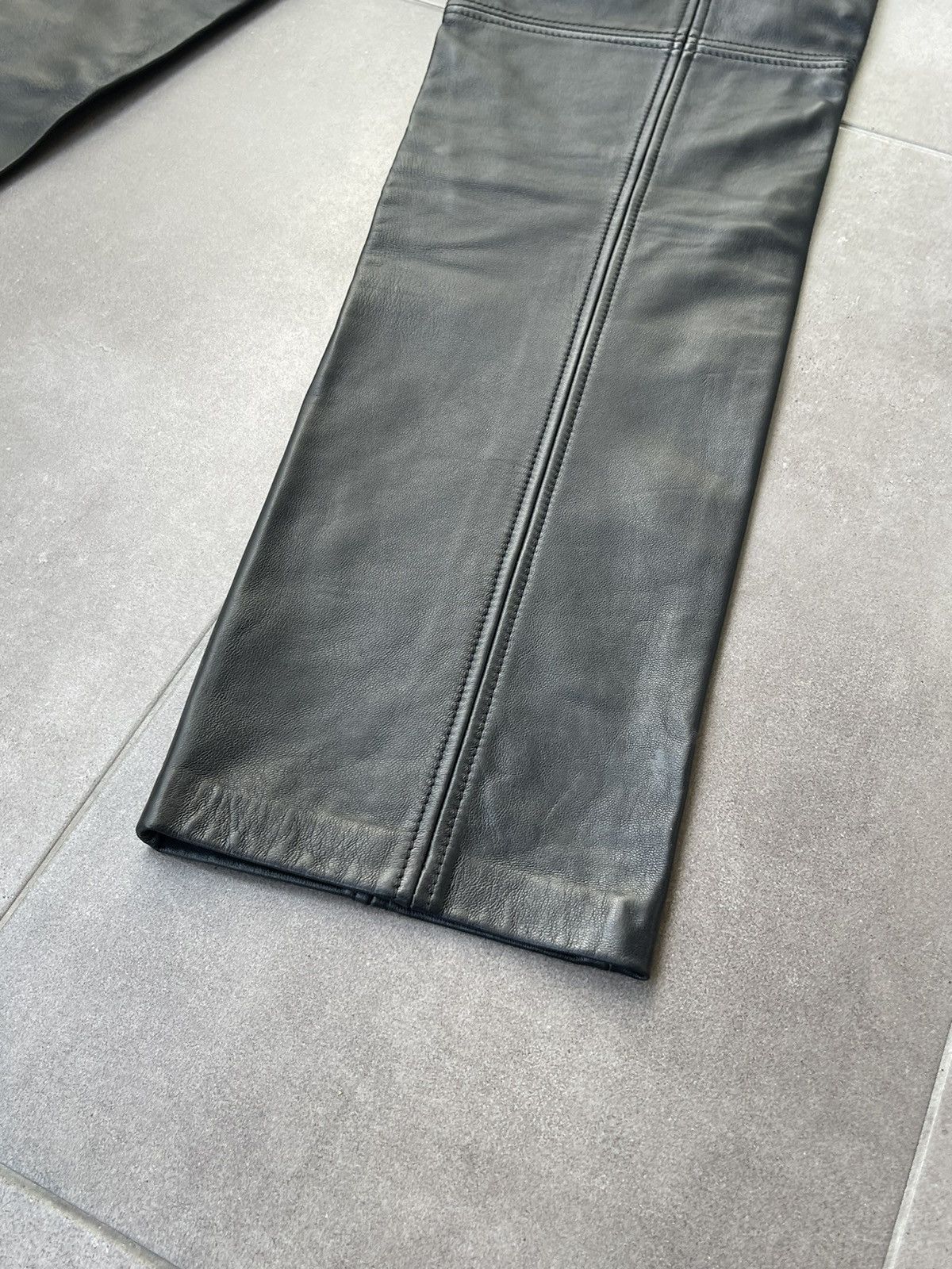 Han Kjobenhavn SS23 !DSWT! Han Kjobenhavn "HK" Knee Logo Leather Pants Size US 32 / EU 48 - 17 Thumbnail