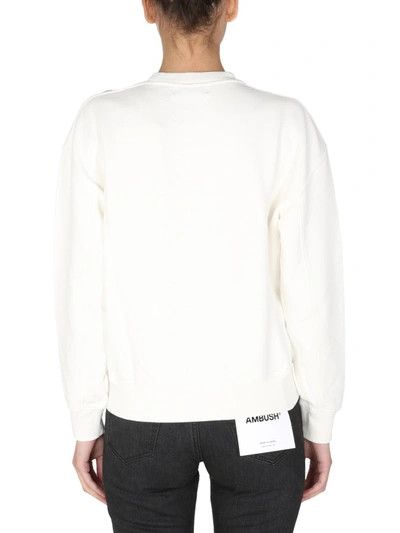 Ambush Design o1mle0424 Regular Fit Crewneck Sweatshirt in White Size XXS / US 00 / IT 34 - 8 Thumbnail