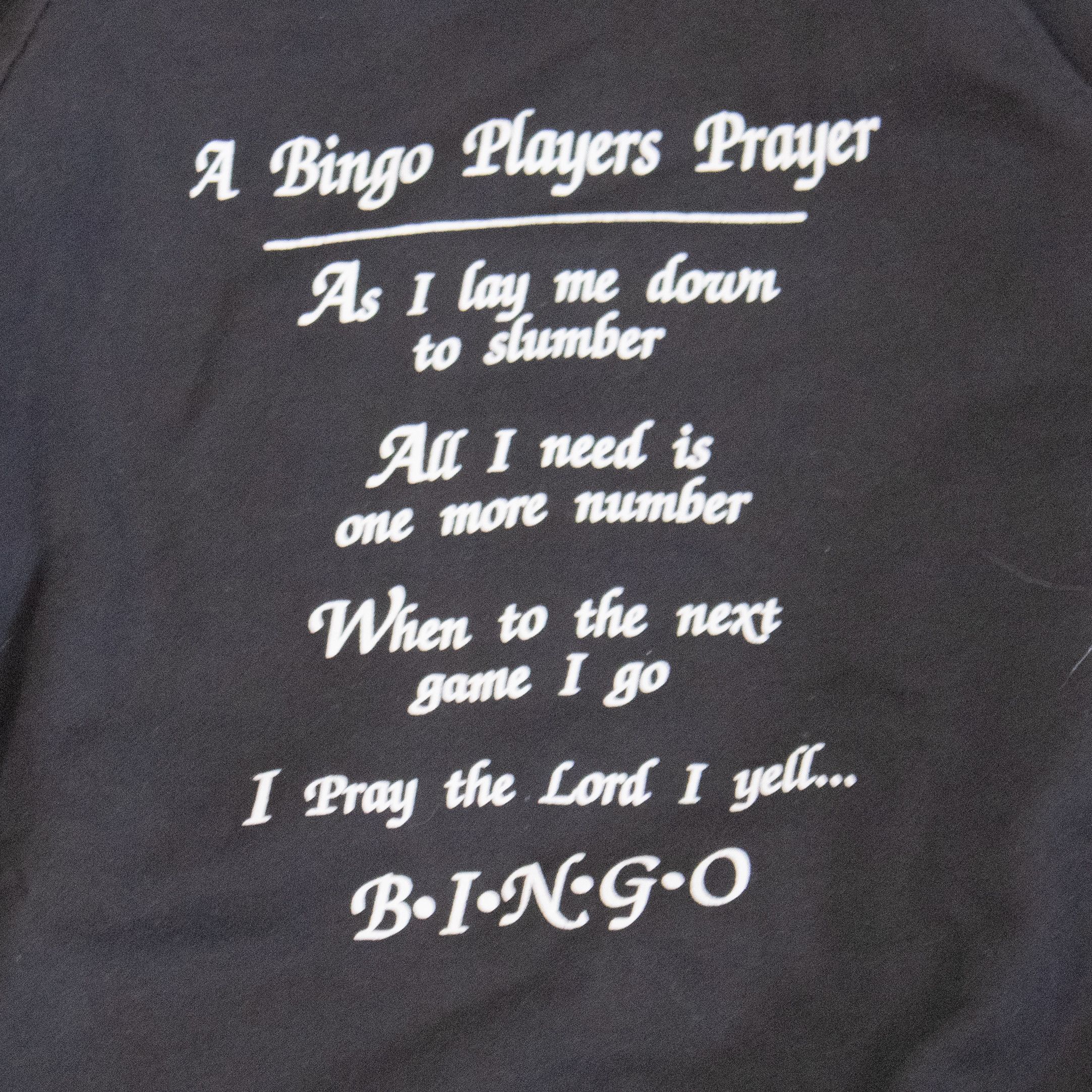 Fruit Of The Loom × Vintage Vintage 1990’s Bingo’s Prayer Black Crewneck Sweater Size US L / EU 52-54 / 3 - 4 Thumbnail