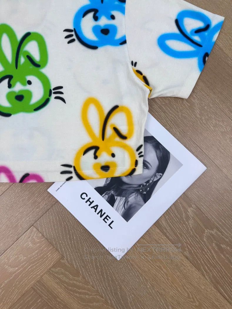 Gucci Gucci SS23 full print double G rabbit embroidery round-nec Size M / US 6-8 / IT 42-44 - 3 Thumbnail