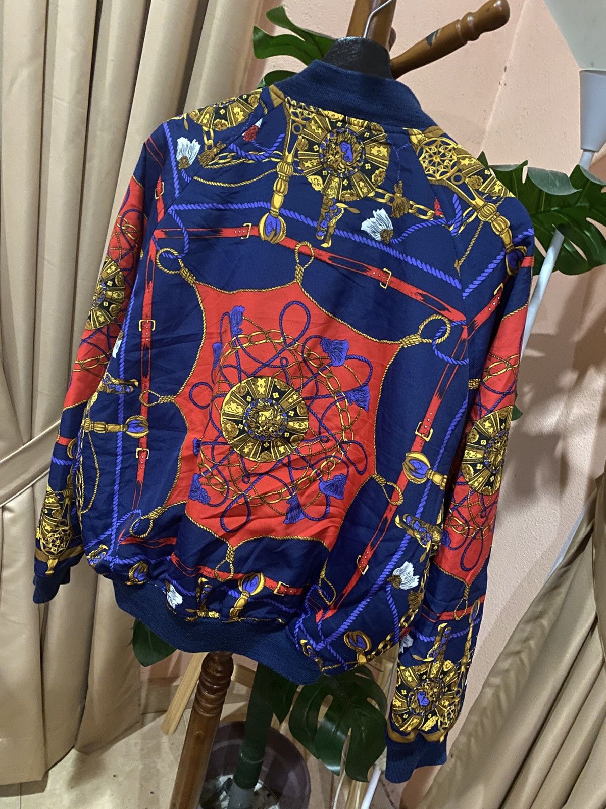 Japanese Brand Vintage SAFARIROOKIE Baroque Print Bomber Jacket Size US M / EU 48-50 / 2 - 9 Thumbnail