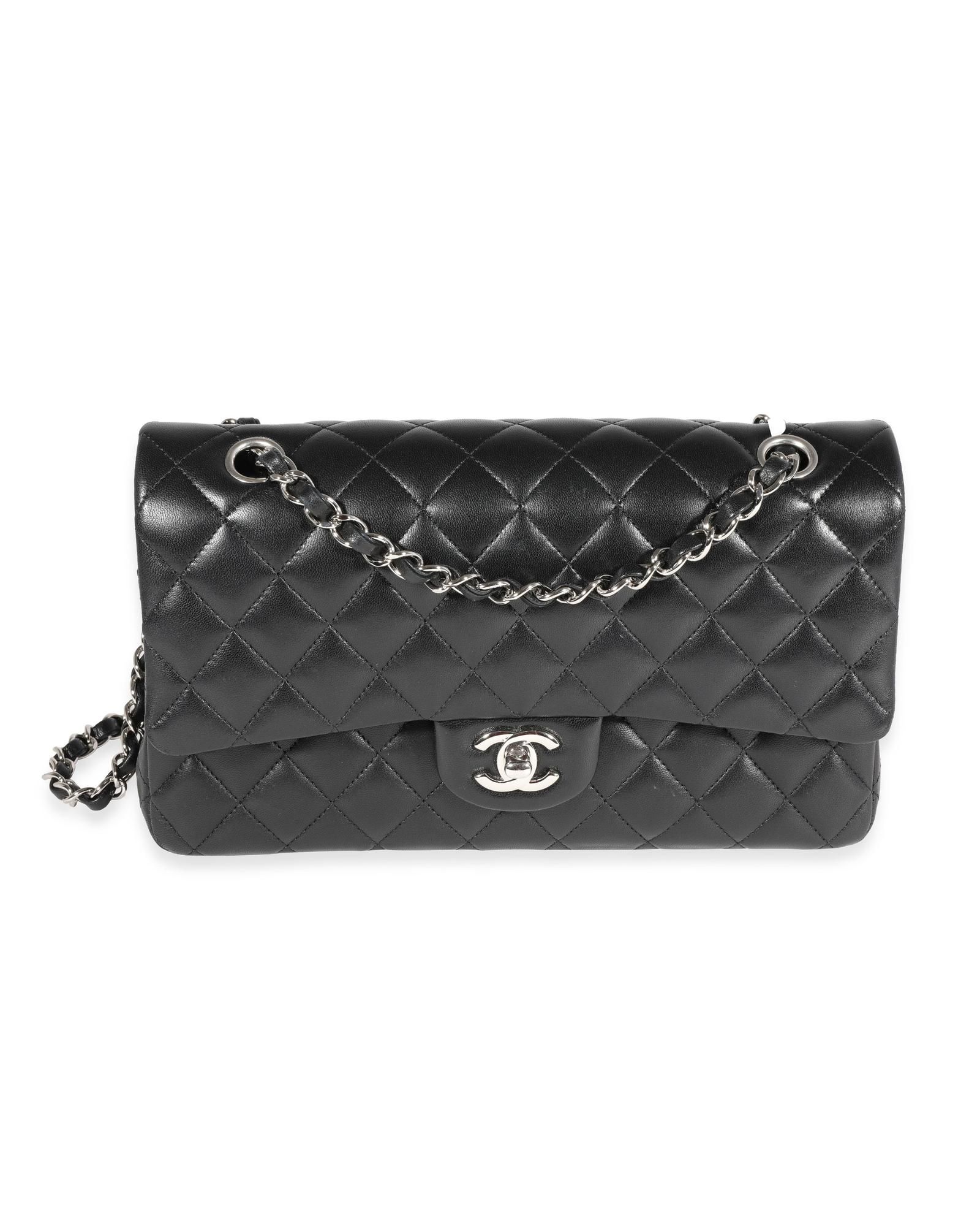 Chanel Chanel Black Quilted Lambskin Medium Classic Double Flap Bag