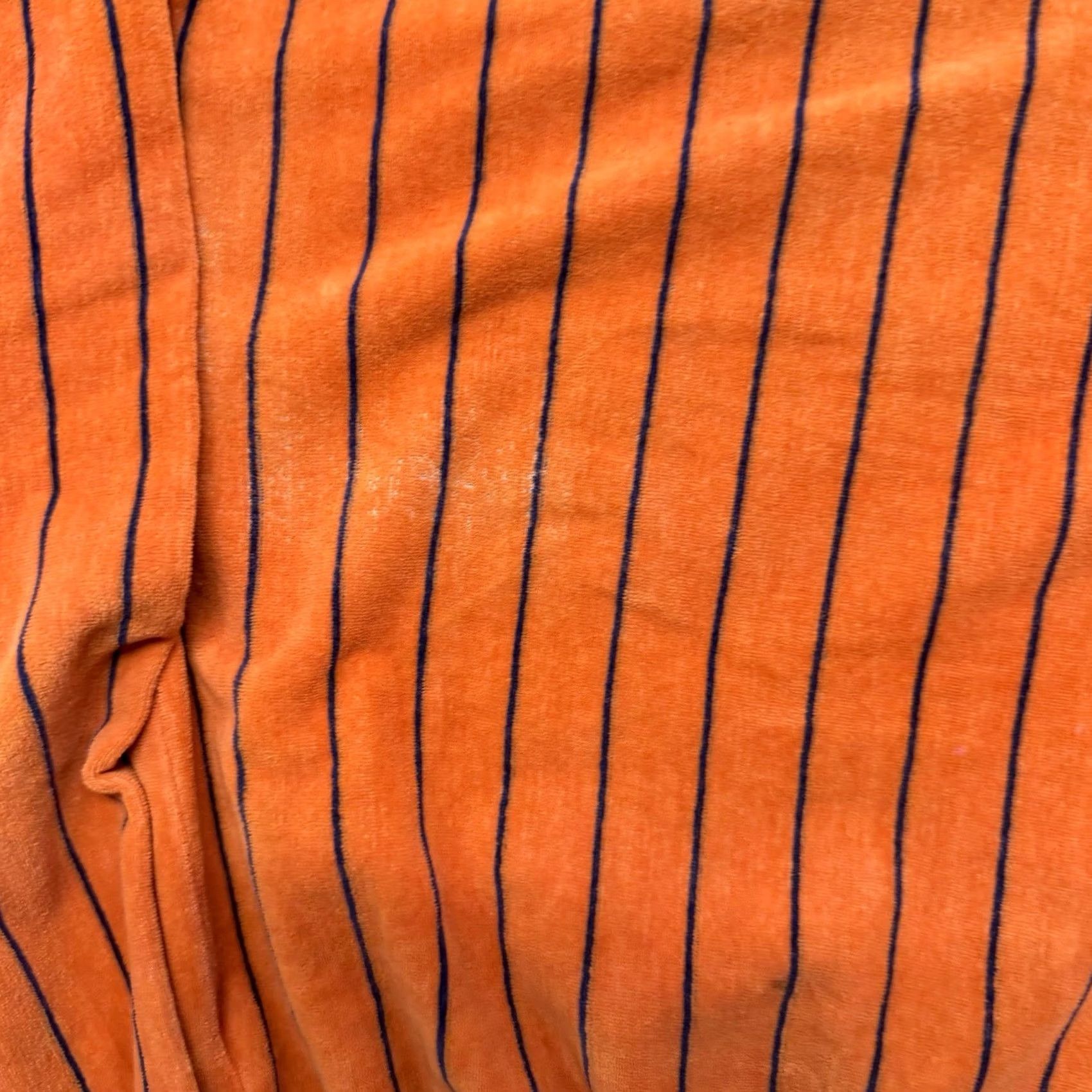 Velour VINTAGE Velour Striped Sweatshirt Mens M Orange Purple Crewneck Pullover 80s Camptown Size US M / EU 48-50 / 2 - 4 Thumbnail