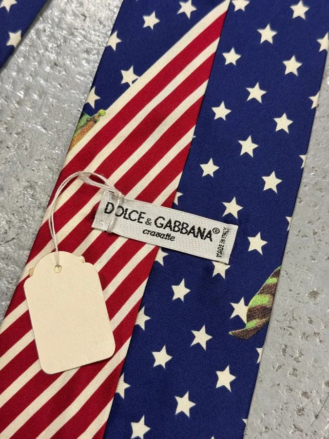 Dolce & Gabbana 2000s Dolce & Gabbana Free America Kid Tie Size ONE SIZE - 8 Thumbnail