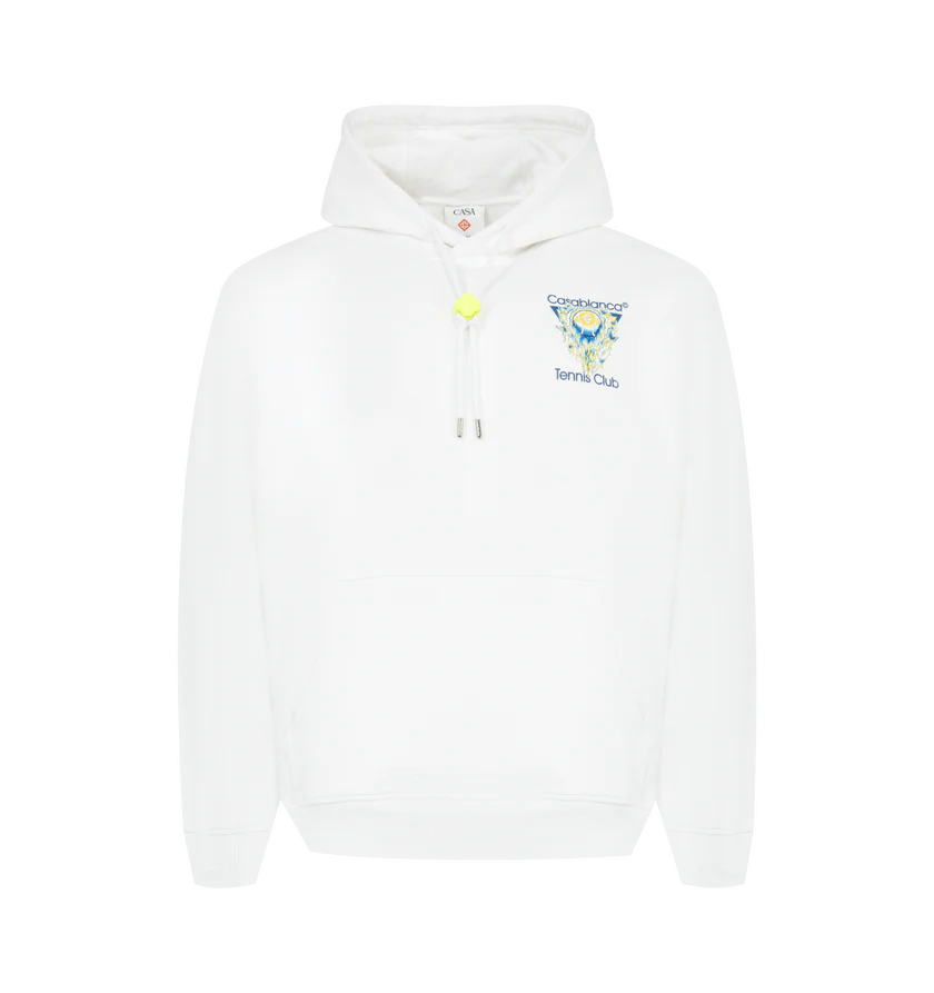 Casablanca o1h1sh10526 Tennis Club Icon Hooded Sweatshirt in White Size US XXL / EU 58 / 5 - 1 Thumbnail