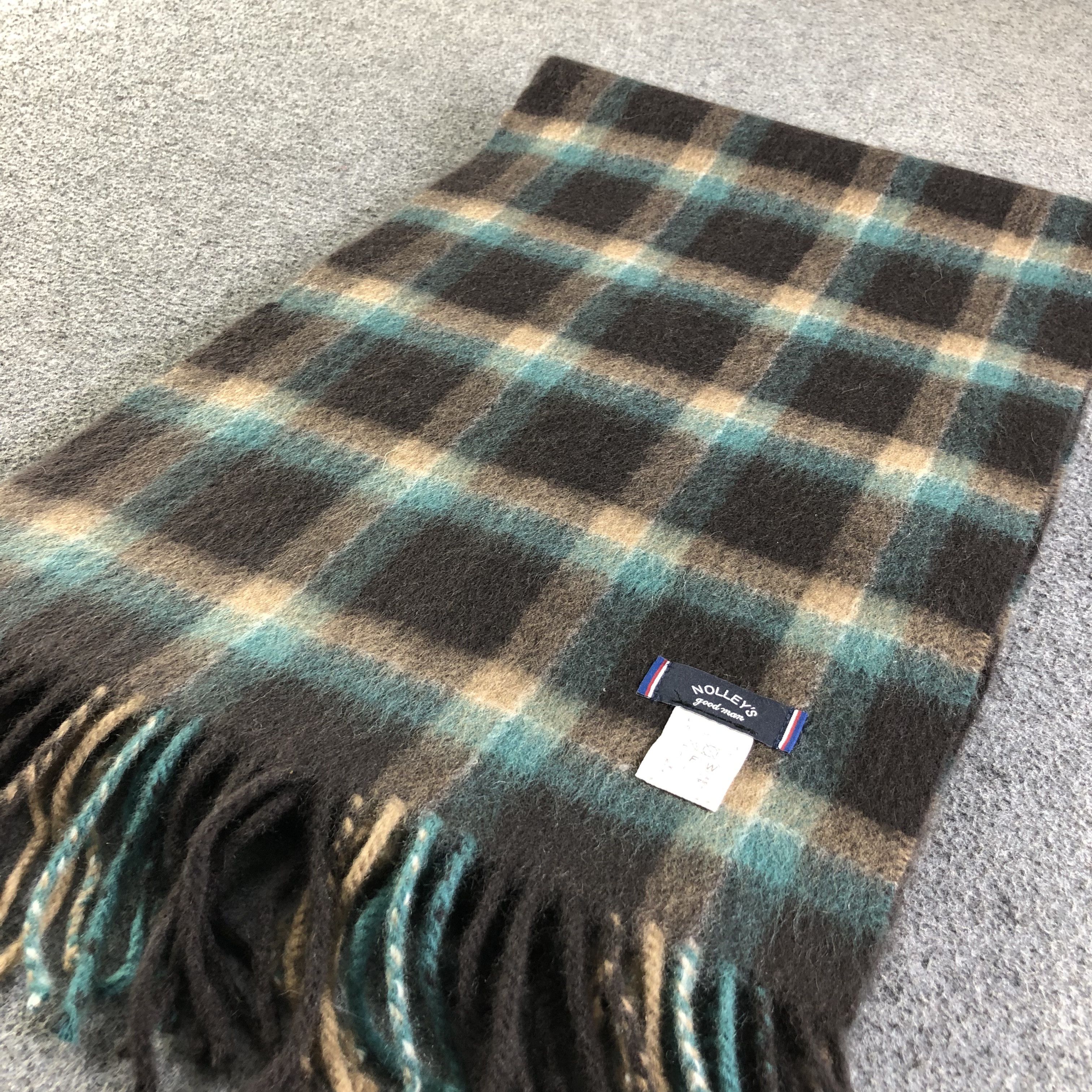 NOLLEY'S Nolley's Tartan Cashmere Scarf Muffler Neckwear V2091 Size ONE SIZE - 4 Thumbnail