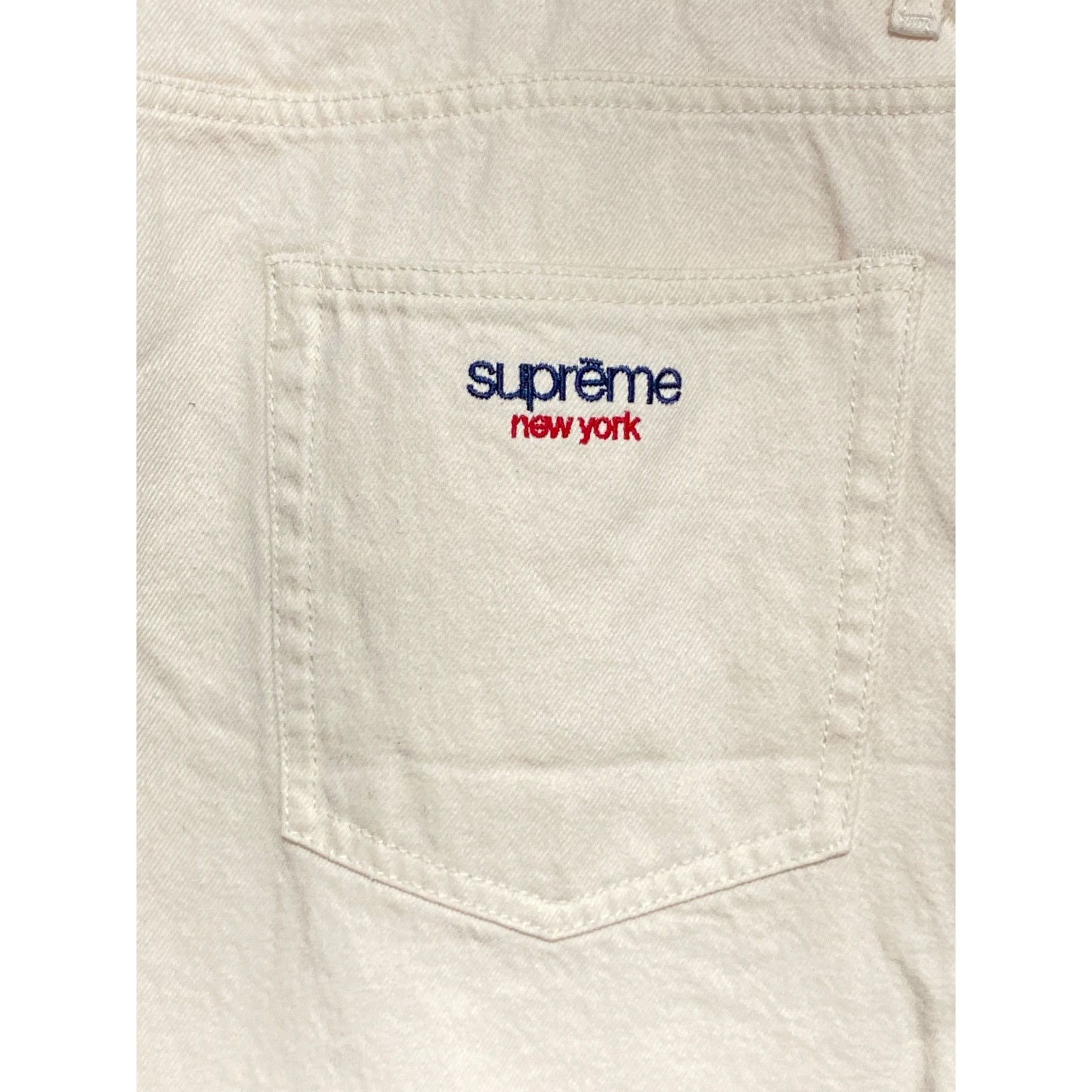 Supreme SUPREME Baggy Denim Short Baggy silhouette Ivory Size 36 Size US 36 / EU 52 - 6 Thumbnail