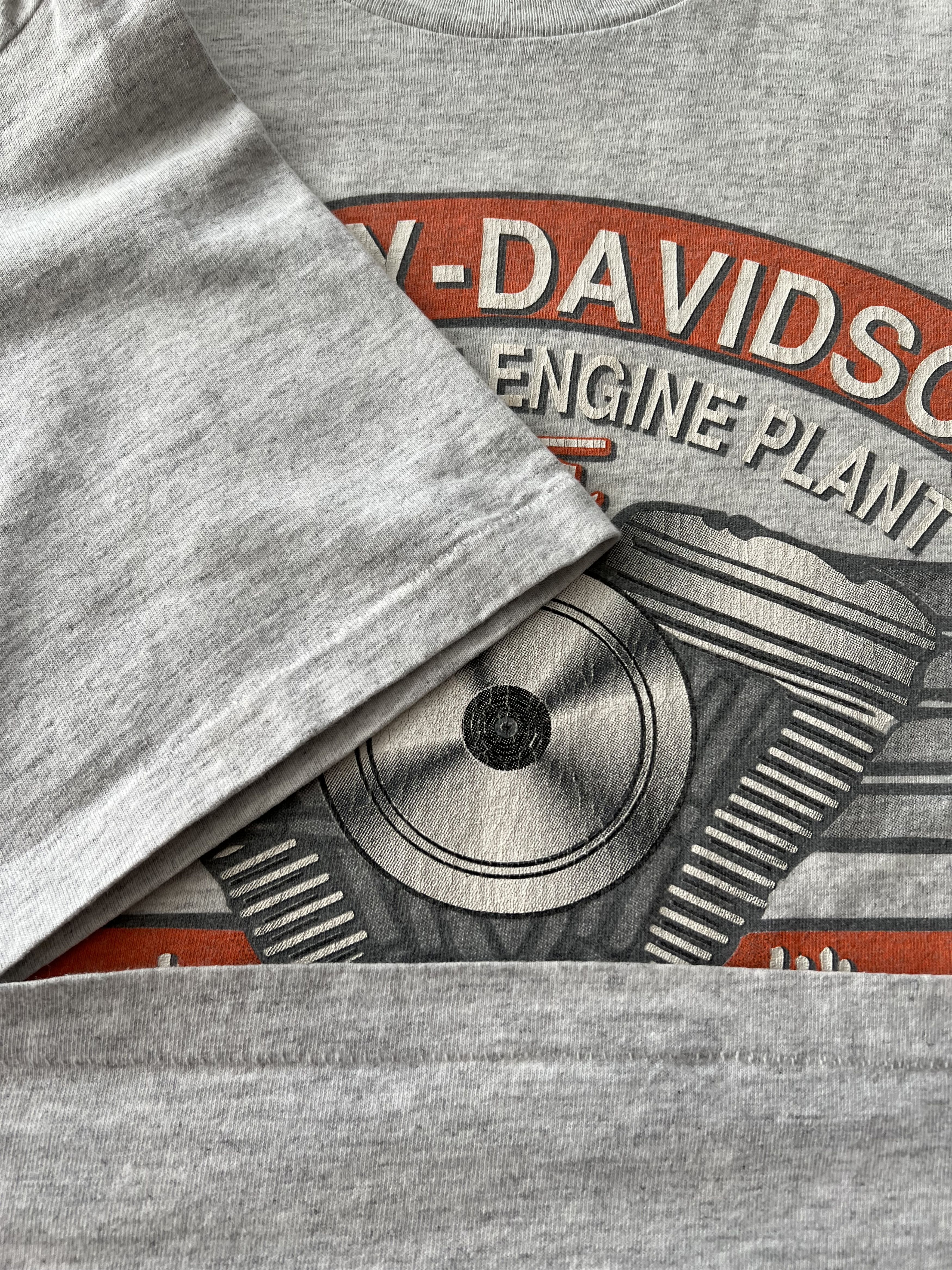 Harley Davidson Vintage 1994 Harley Davidson Engine Motor Gray T-shirt Size US L / EU 52-54 / 3 - 8 Thumbnail