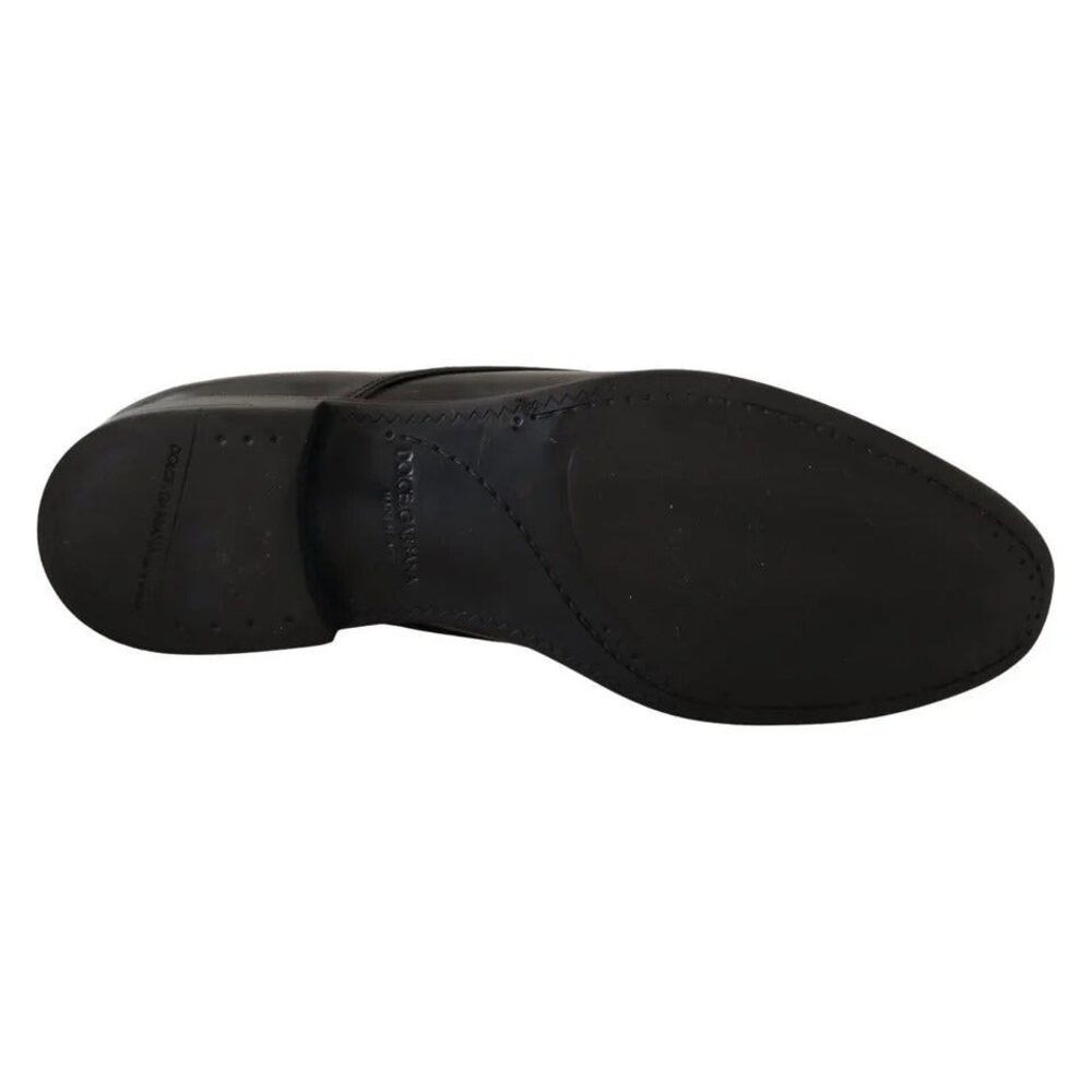 Dolce & Gabbana Dolce & Gabbana Black Leather Derby Dress Formal Shoes Size US 8 / EU 41 - 2 Thumbnail