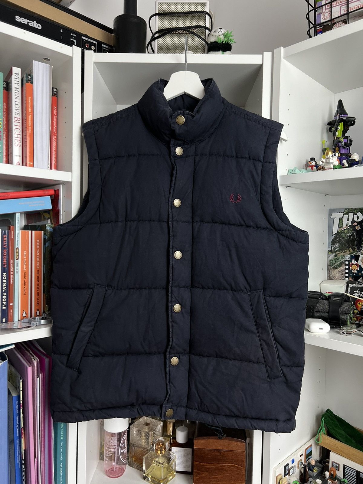 Designer × Fred Perry × Vintage Vintage y2k Fred Perry puffer vest S designer luxury 90s Size US S / EU 44-46 / 1 - 1 Thumbnail