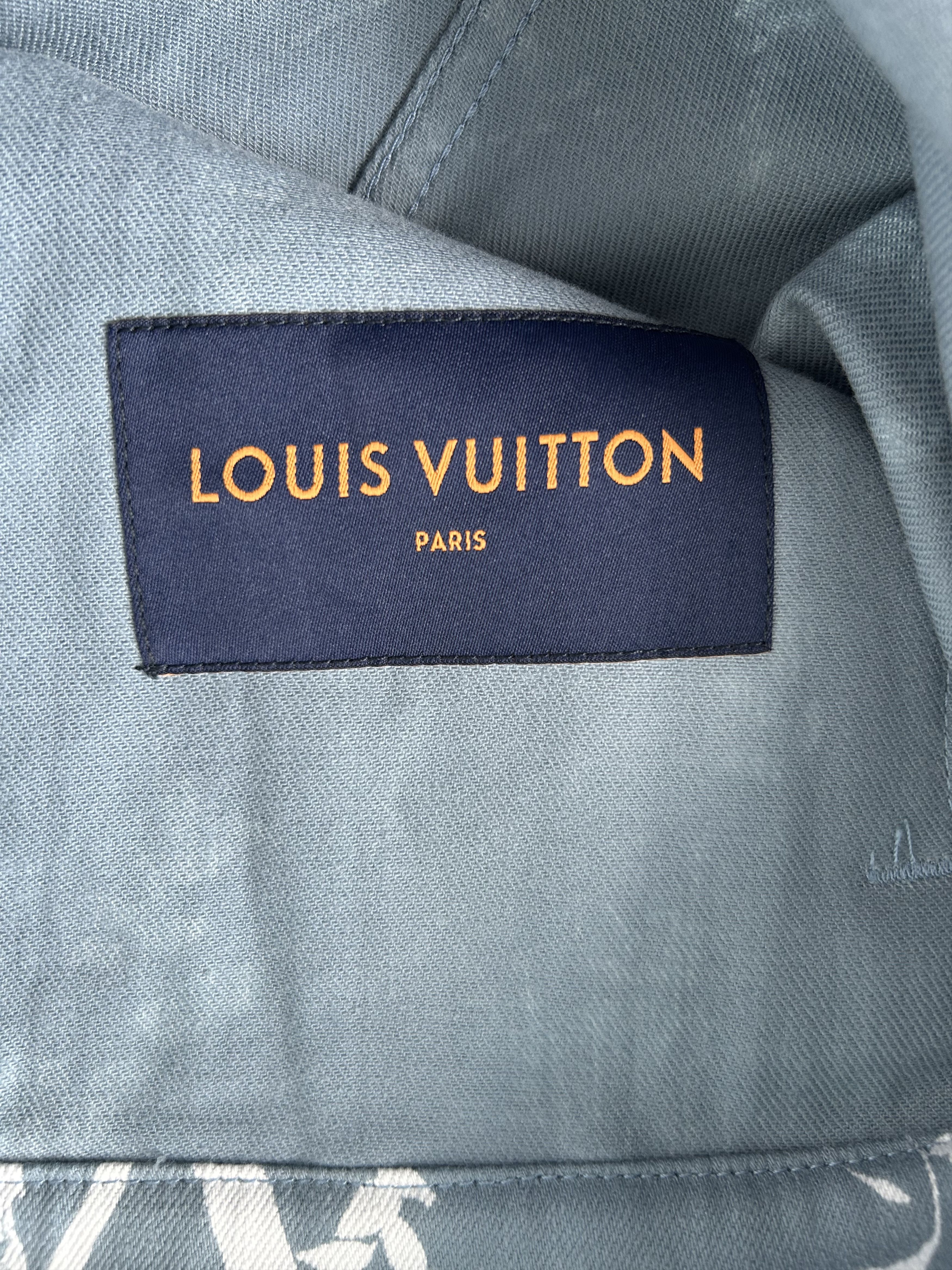 Louis Vuitton Louis Vuitton Blue & White LV Leaf Denim Jacket Size US M / EU 48-50 / 2 - 3 Thumbnail