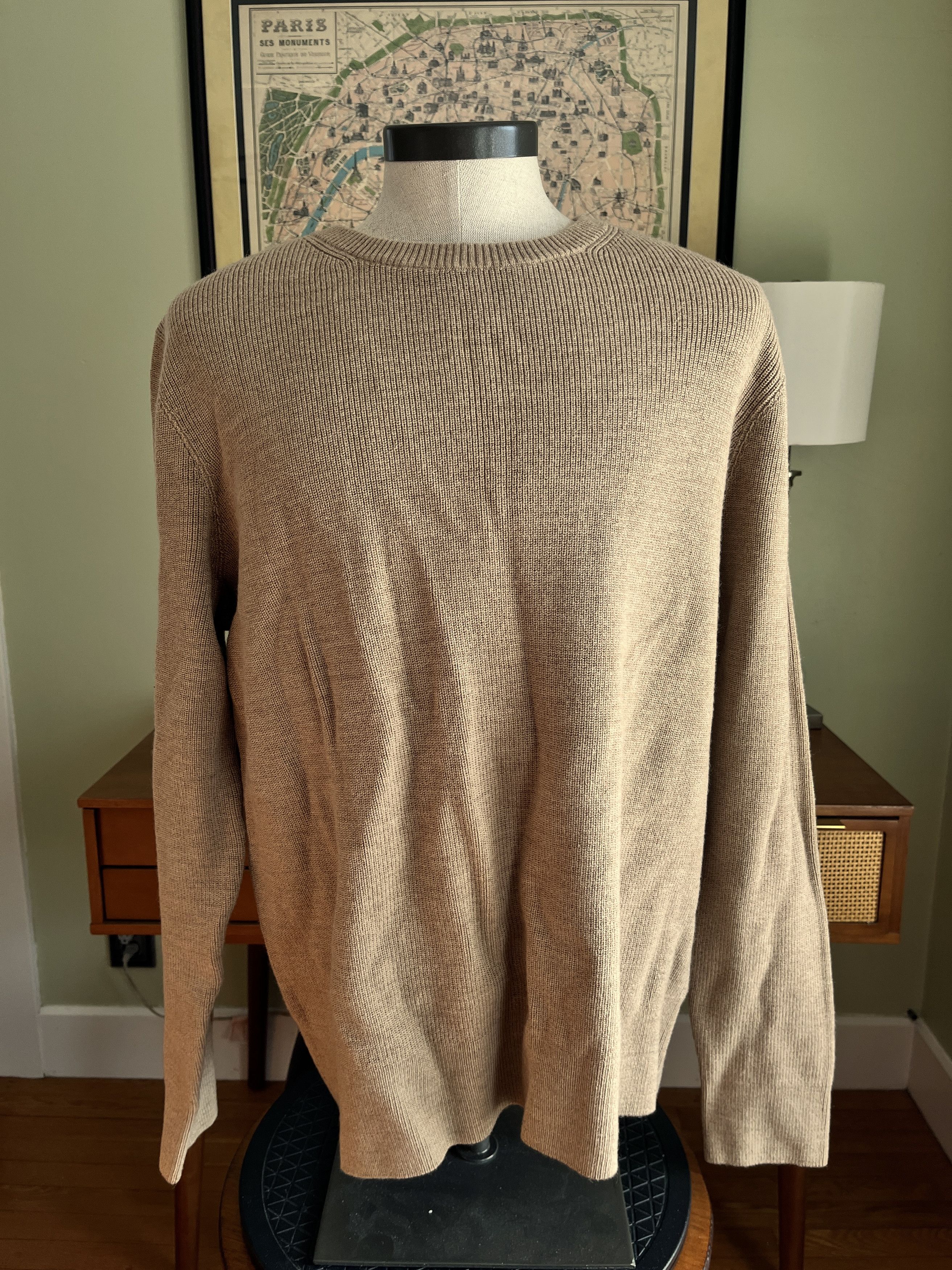 Arket Wool Cotton Caramel Crewneck Sweater Size US XL / EU 56 / 4 - 1 Thumbnail