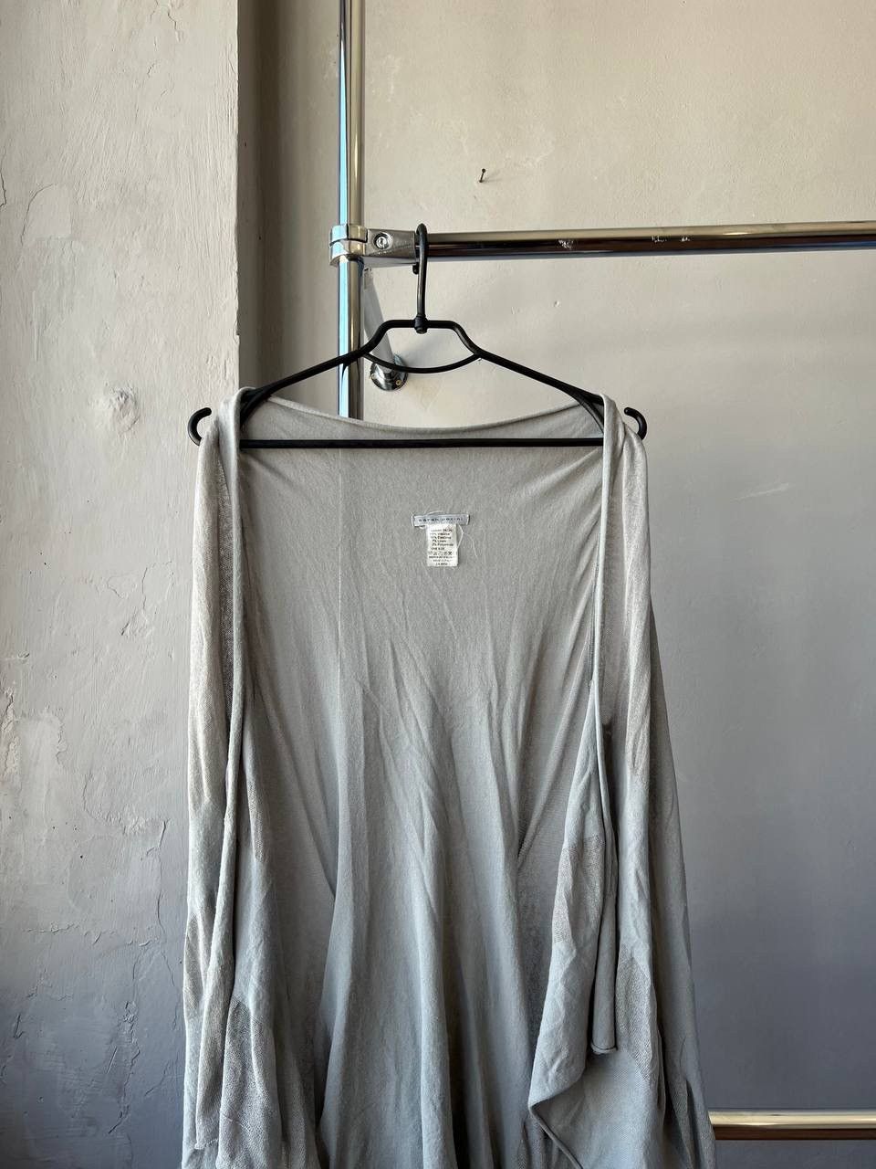 Sarah Pacini SARAH PACINI GRAY VISCOSE ASYMETRICAL SLEEVELESS CARDIGAN OS Size S / US 4 / IT 40 - 4 Thumbnail