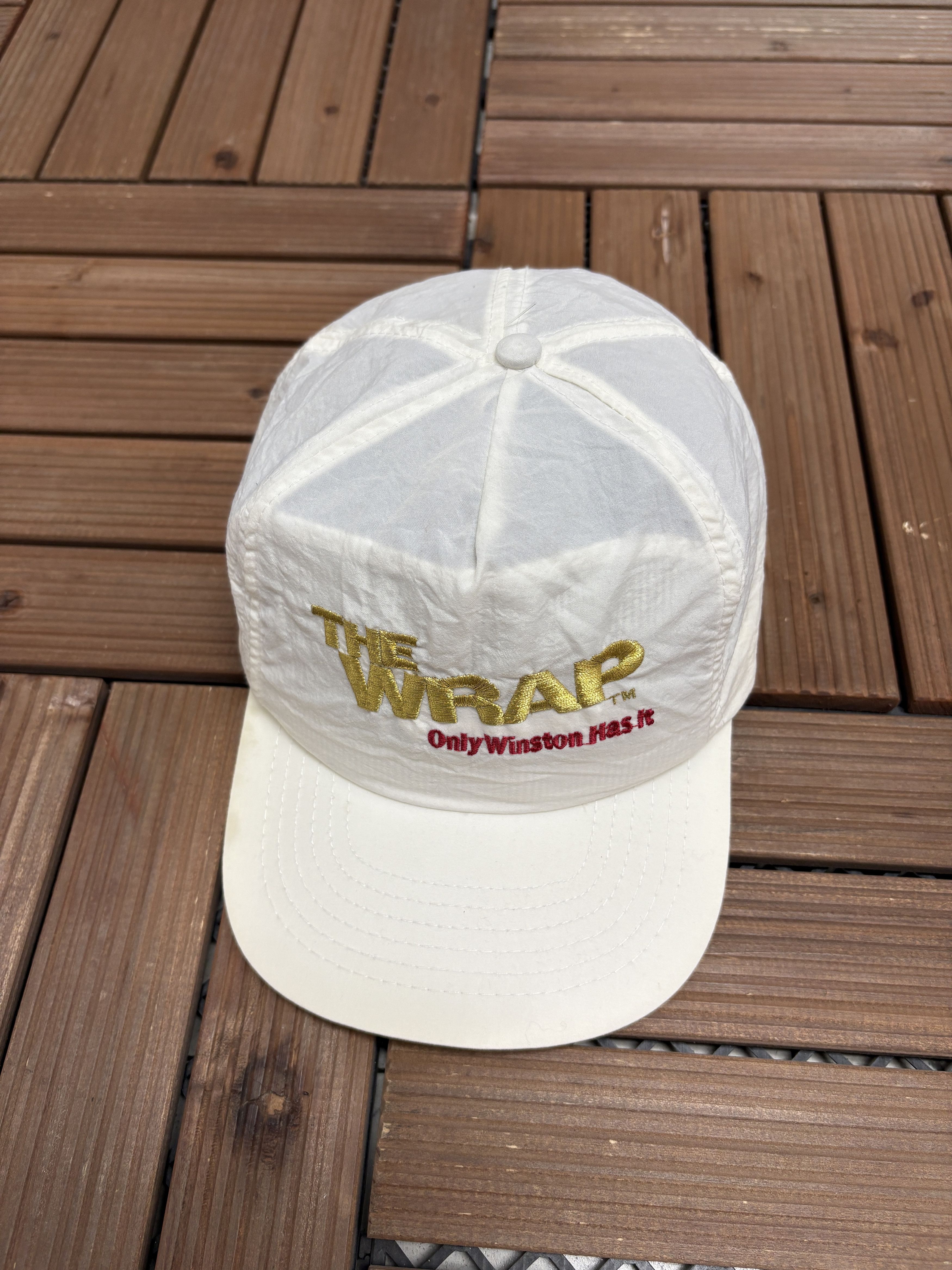 Vintage The Wrap Only Winston Has It Vintage White Snap Back Hat Cap Size ONE SIZE - 1 Thumbnail
