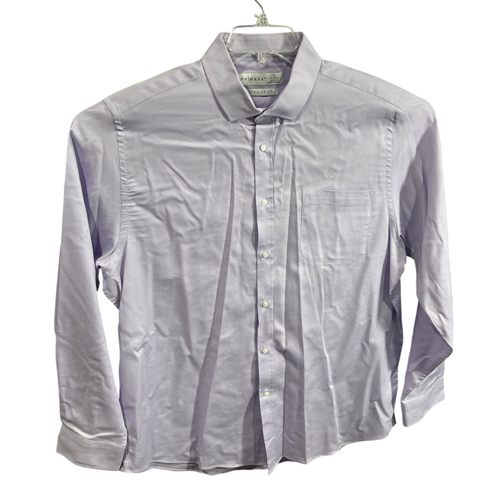 Primark Primark Mens Regular Fit Long Sleeve Lavender Button-Up Shir Size US S / EU 44-46 / 1 - 1 Thumbnail