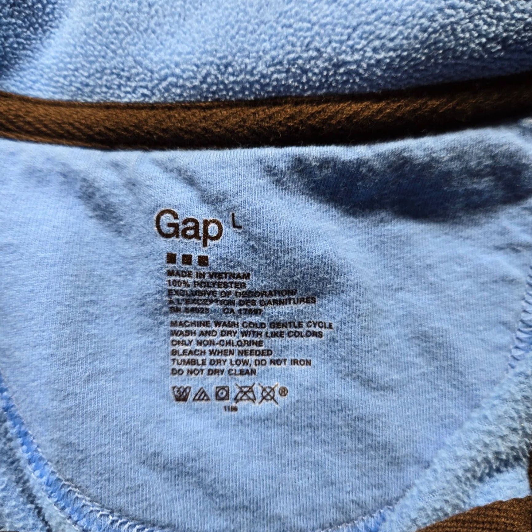 Gap GAP Sweater Pullover 1/4 Zip Long Sleeve Womens L Blue Size L / US 10 / IT 46 - 3 Thumbnail