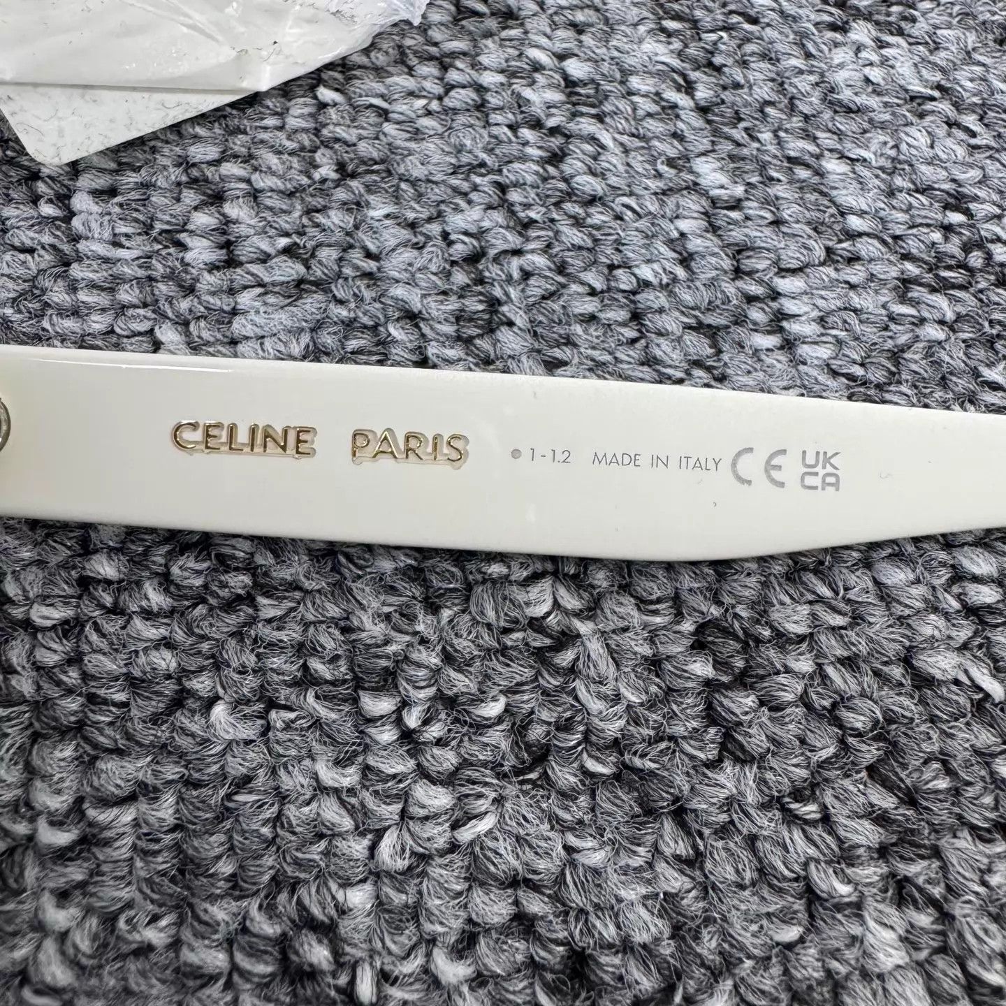 Celine Celine White Logo Sunglasses Size ONE SIZE - 4 Thumbnail