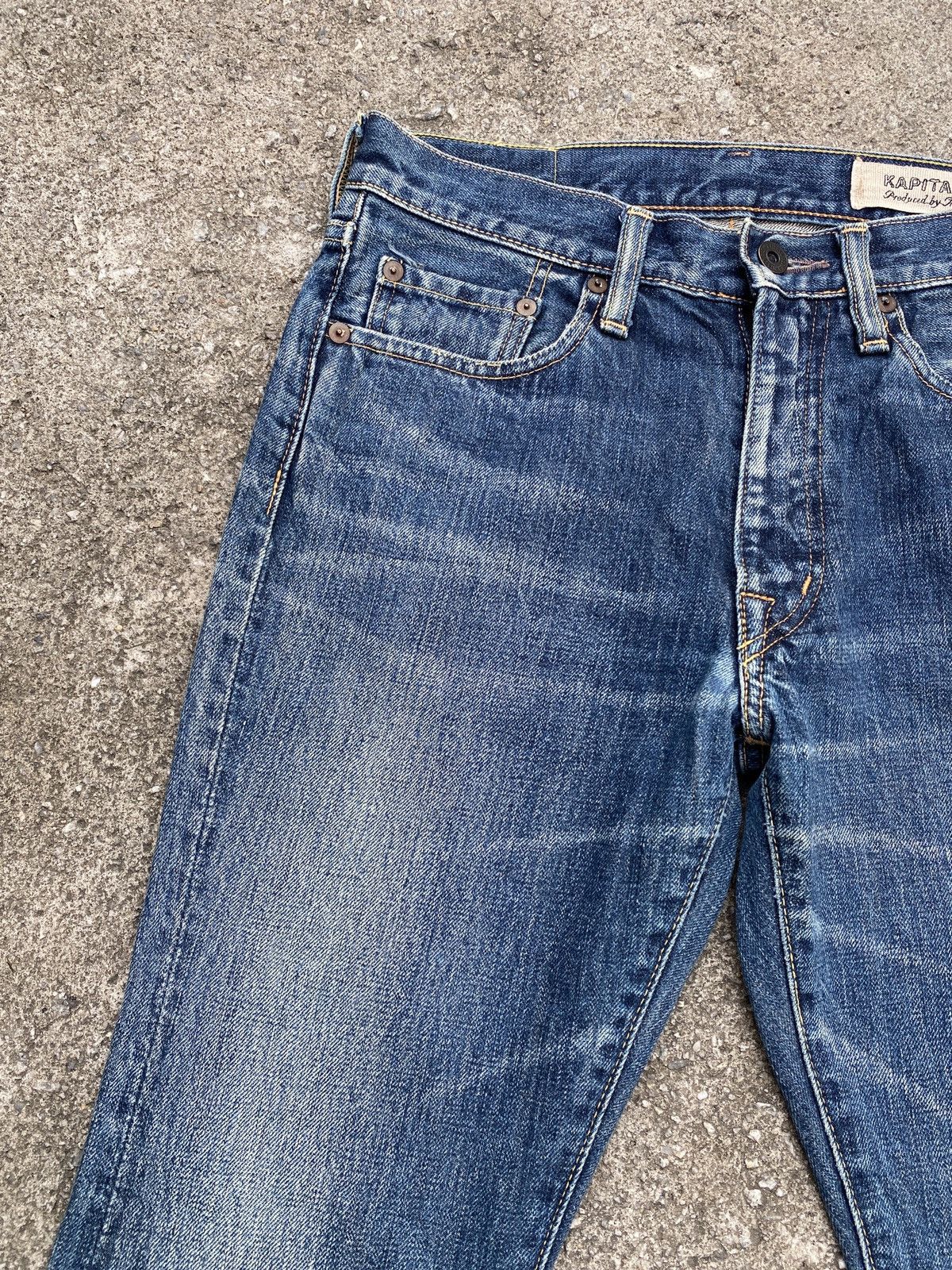 Japanese Brand × Kapital × Kapital Kountry Kapital Japan Flare Denim Blue Faded Design Size US 28 / EU 44 - 7 Thumbnail