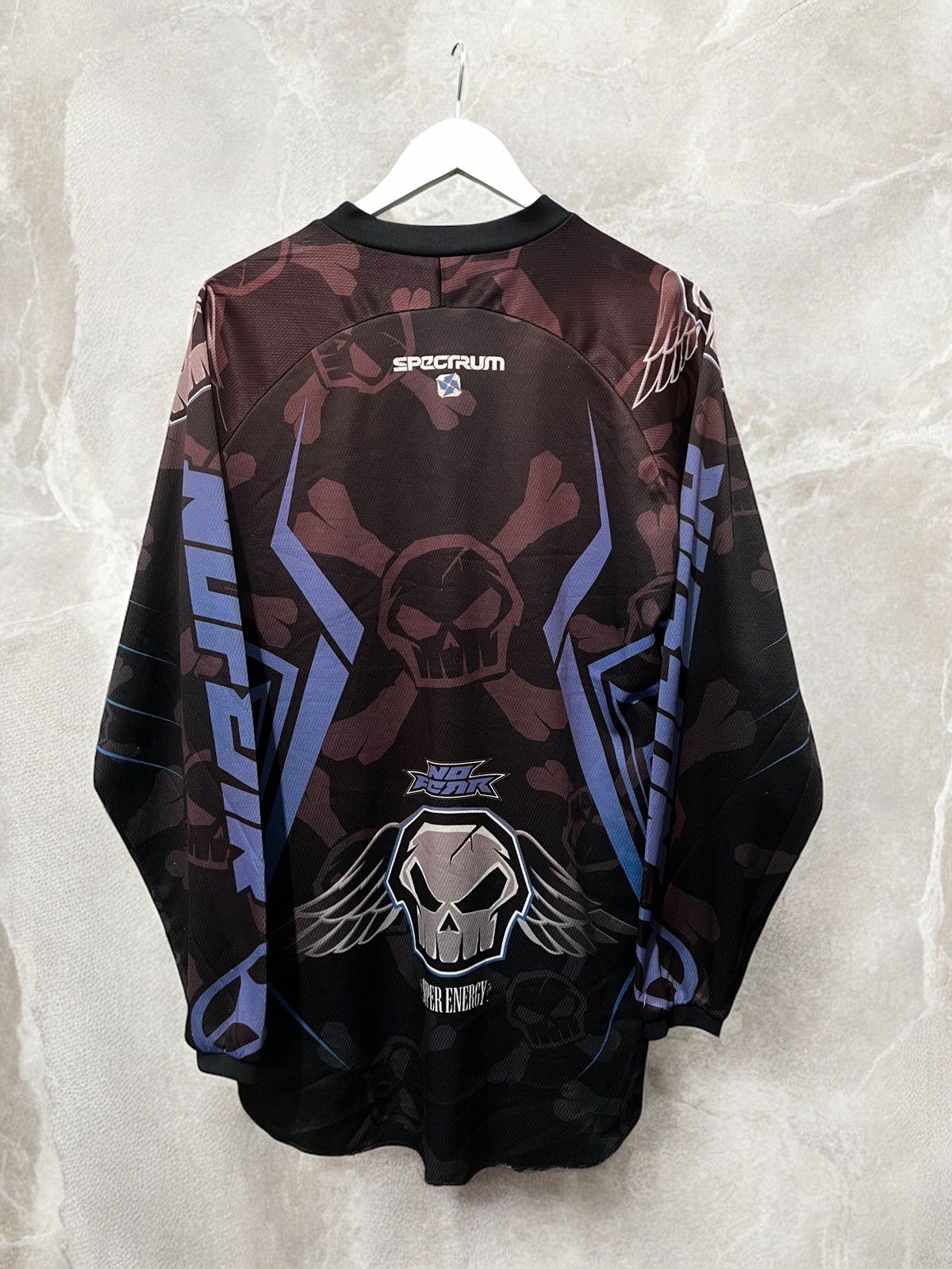 No Fear × Vintage NO FEAR Racing Jersey Long Sleeve SWEATSHIRT moto hockey y2k Size US M / EU 48-50 / 2 - 2 Thumbnail