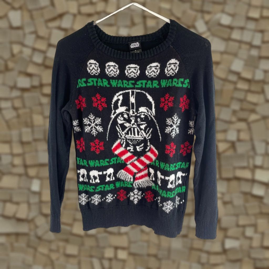 Star Wars Star Wars Sweater Women Size S Black Darth Vader Christmas Holiday Pullover Size S / US 4 / IT 40 - 1 Thumbnail