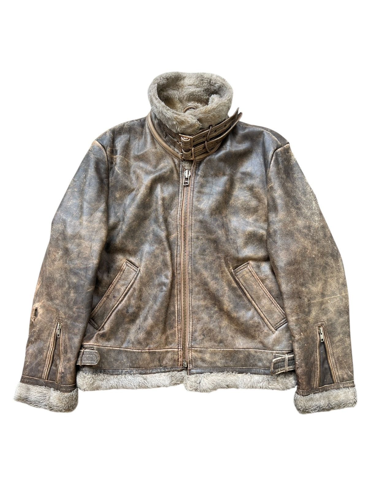 ifsixwasnine MUD SQUADRONレザーライダースジャケット