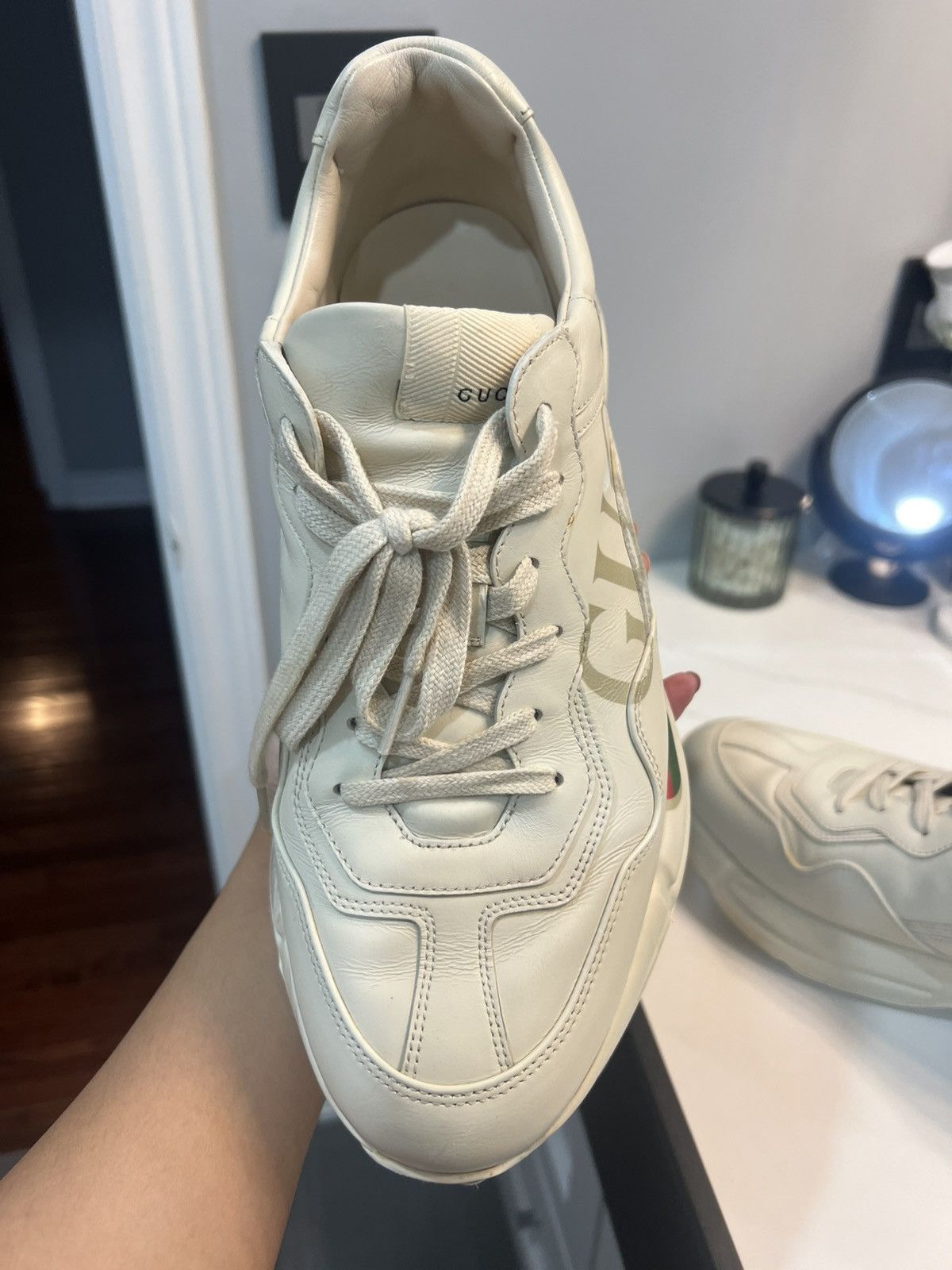 Gucci MEN'S RHYTON TRAINER WITH GUCCI LOGO Size US 10 / EU 43 - 13 Thumbnail