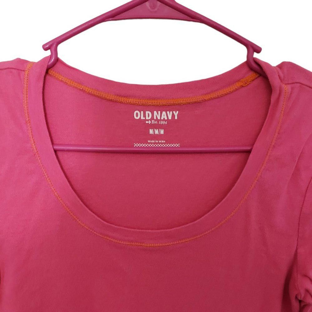 Old Navy CT536 Old Navy Ladies Hot Pink Long Sleeve T-shirt M Size M / US 6-8 / IT 42-44 - 2 Thumbnail