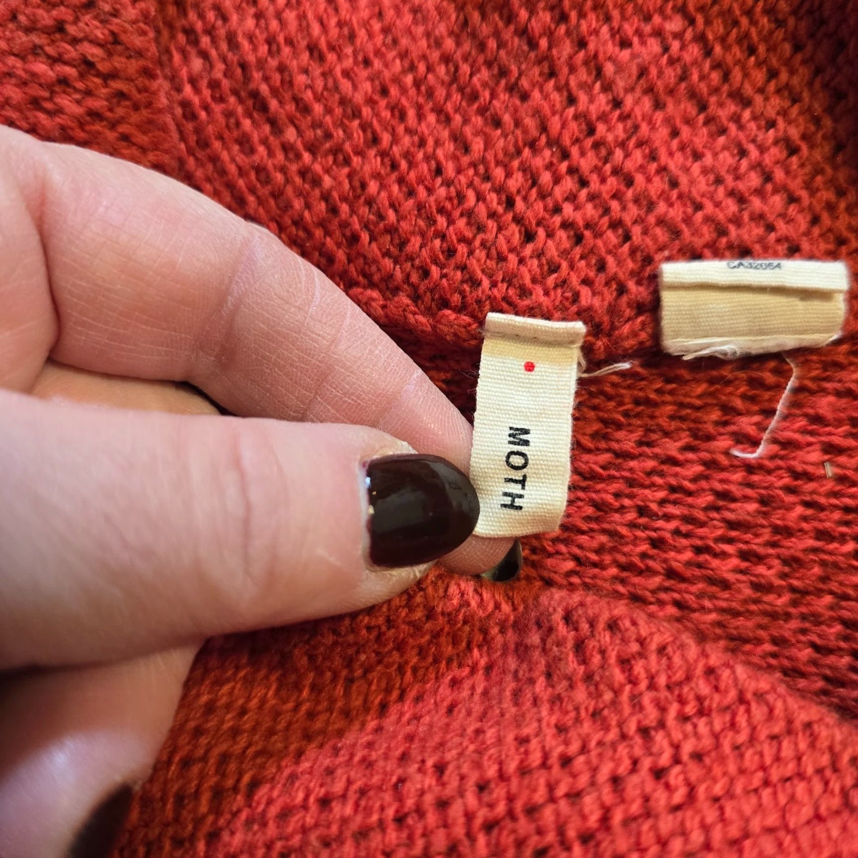 Anthropologie Moth Sweater Women Small Orange Cashmere Blend High Neck Pullover Casual Winter Fall Spring Size S / US 4 / IT 40 - 4 Thumbnail