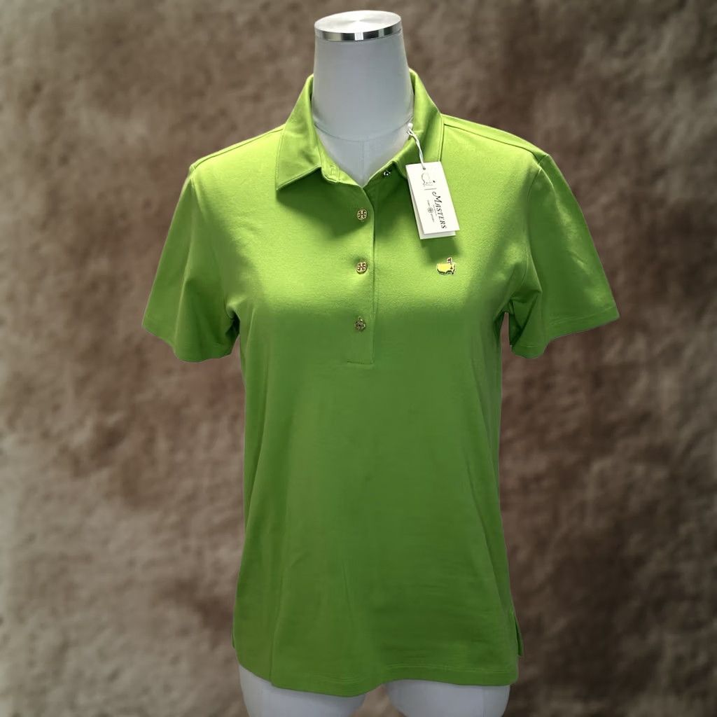 Tory Burch Tory Burch Sport The Masters Green Polo Shirt Gold Buttons Size M NEW Exclusive Polo Shirt Womens Regular Green Gold Button Sports Theme Size M / US 6-8 / IT 42-44 - 1 Thumbnail