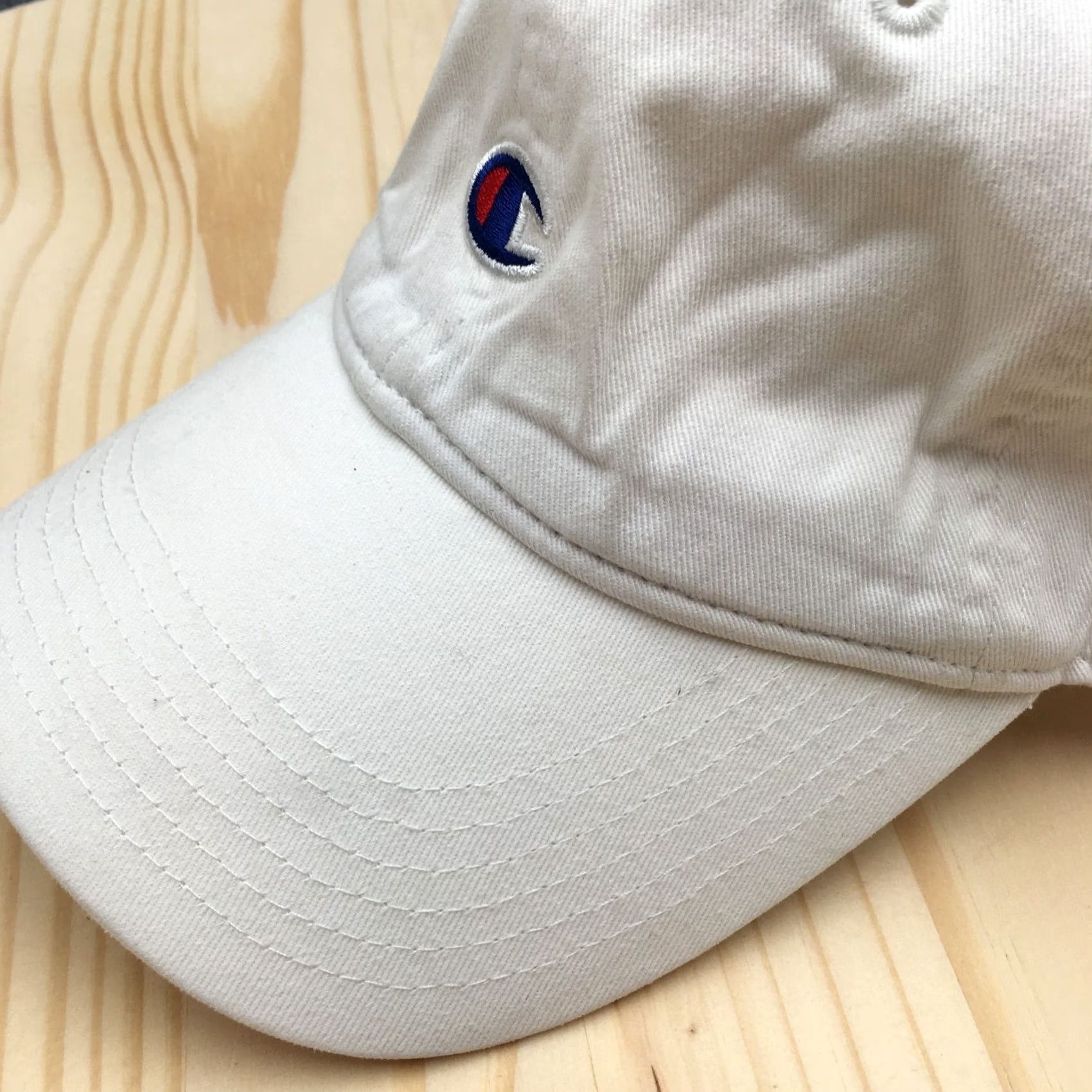Champion Champion Baseball Cap Hat Mens White One Size Curved Brim Embroidered Logo Size ONE SIZE - 4 Thumbnail