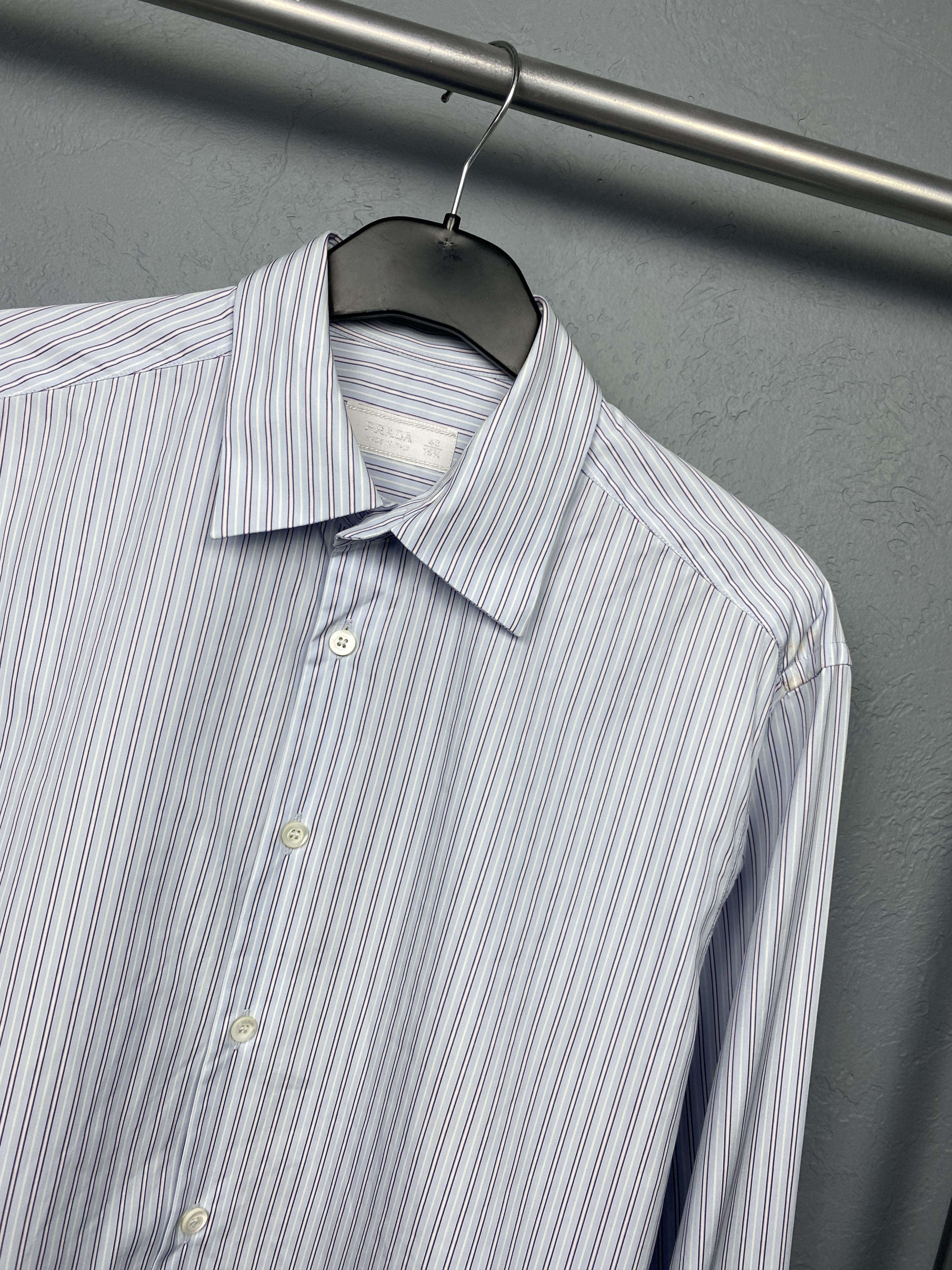 Prada Prada Vintage Mens Long Sleeve Shirt Size US L / EU 52-54 / 3 - 2 Thumbnail
